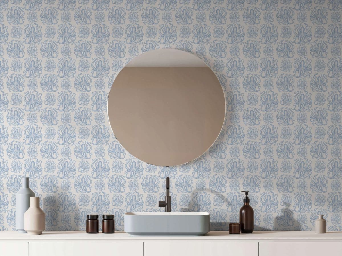 Bathroom sink and mirror