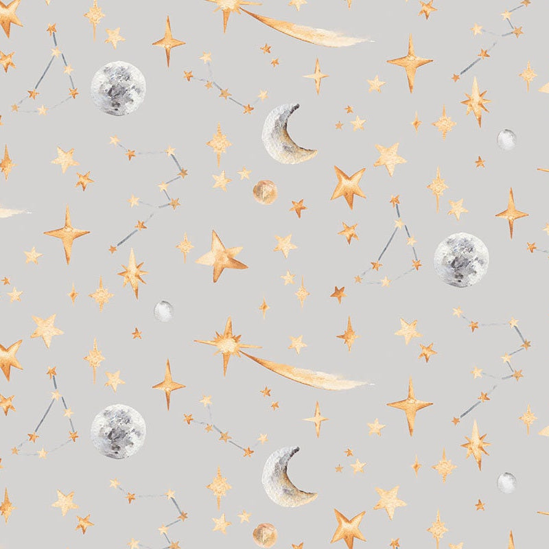 Moon and Stars Children's Wallpaper