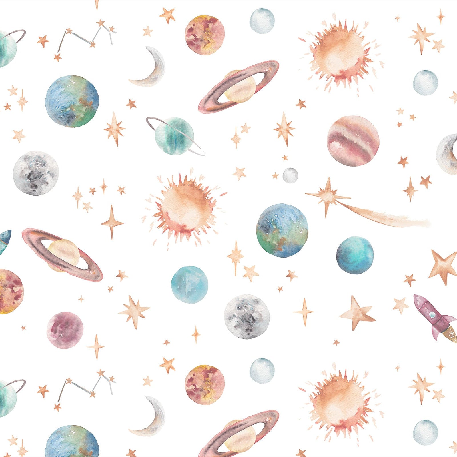 Outer Space Children's Wallpaper