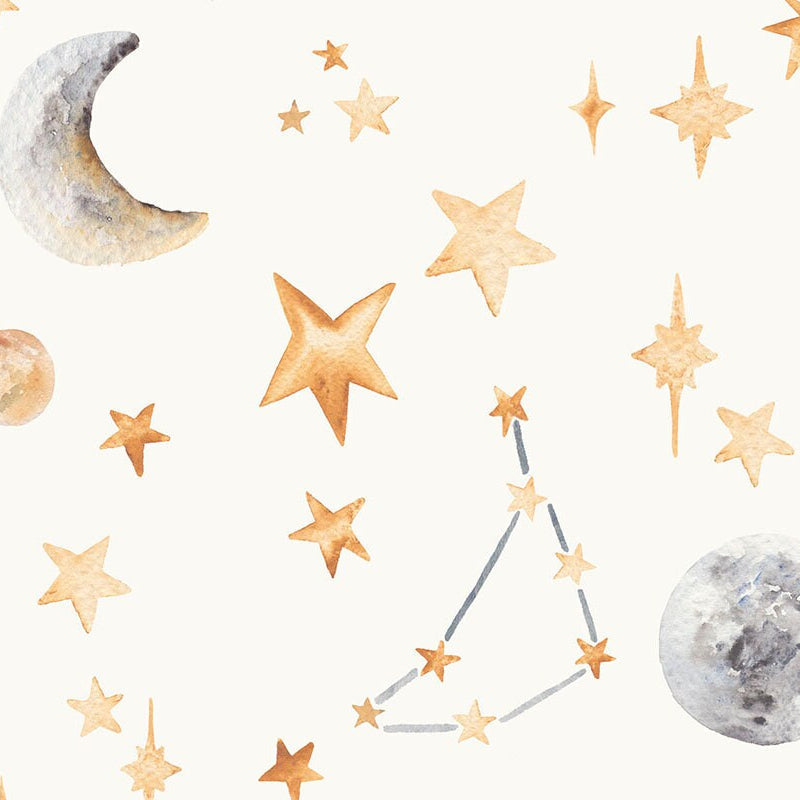 Moon and Stars Children's Wallpaper