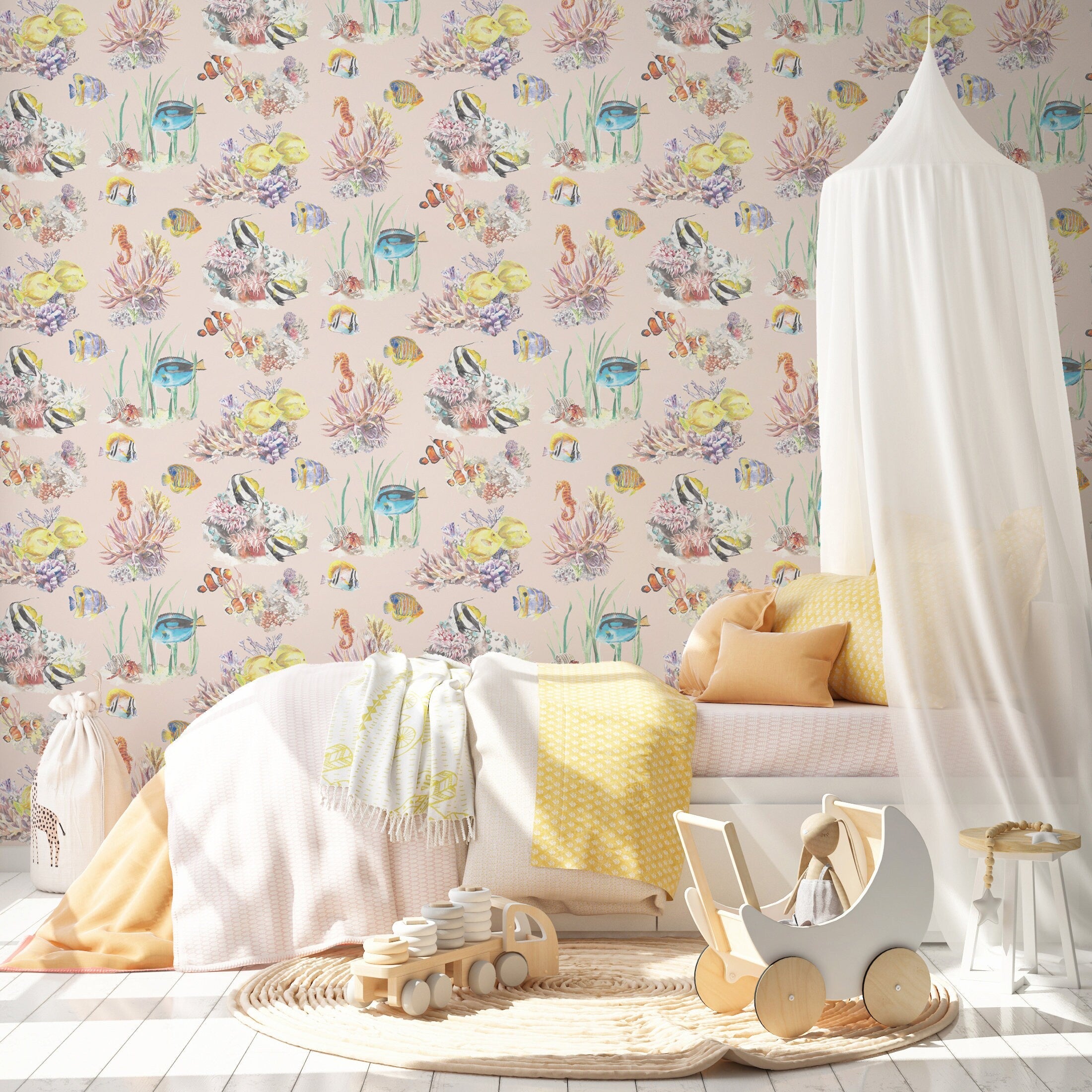 Ocean Coral Reef Children's Wallpaper