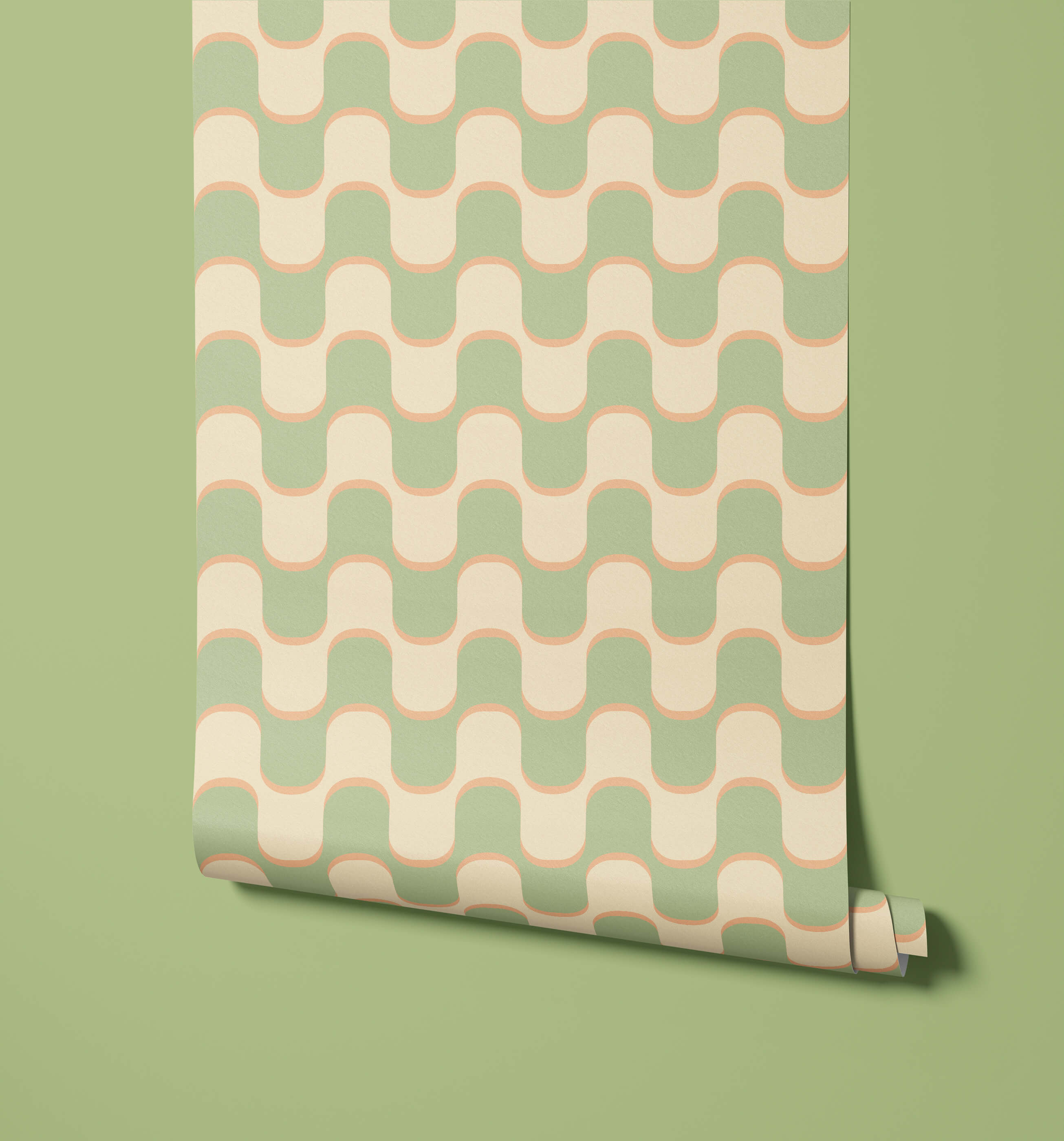 Ballinger Retro Squiggle Pattern Wallpaper