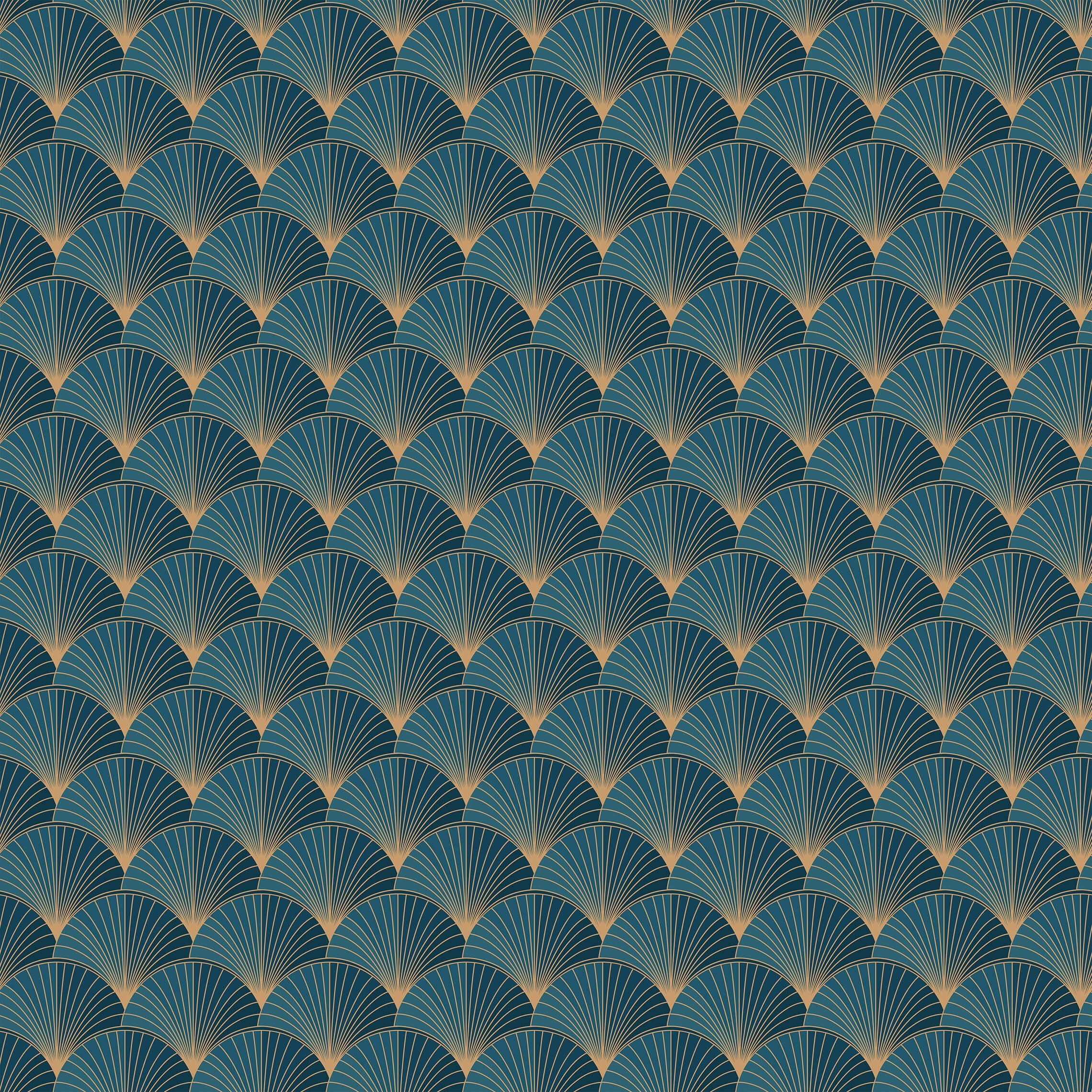 Borton Art Deco Shell Wallpaper