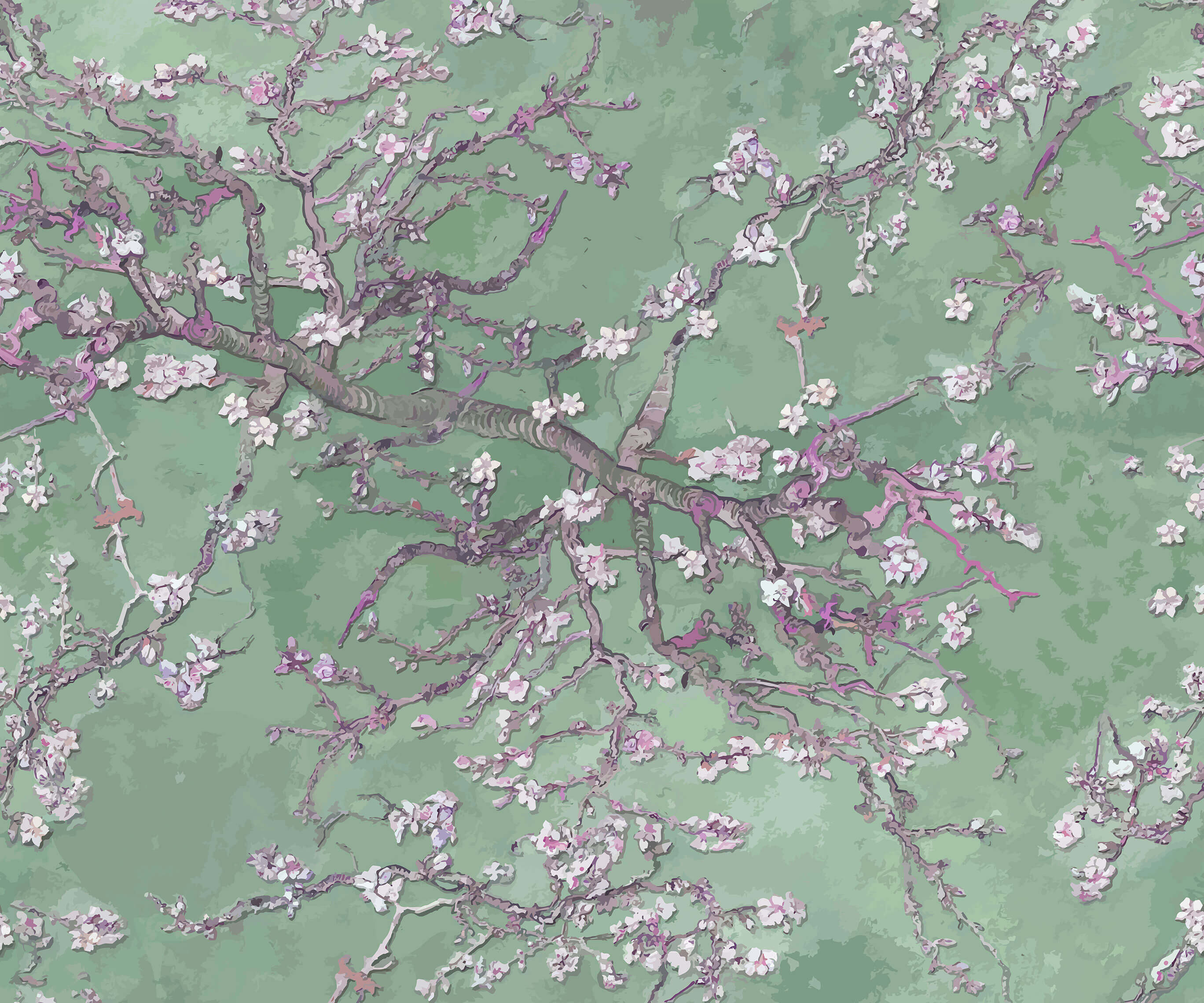 Branch Van Gogh Almond Blossom Wallpaper