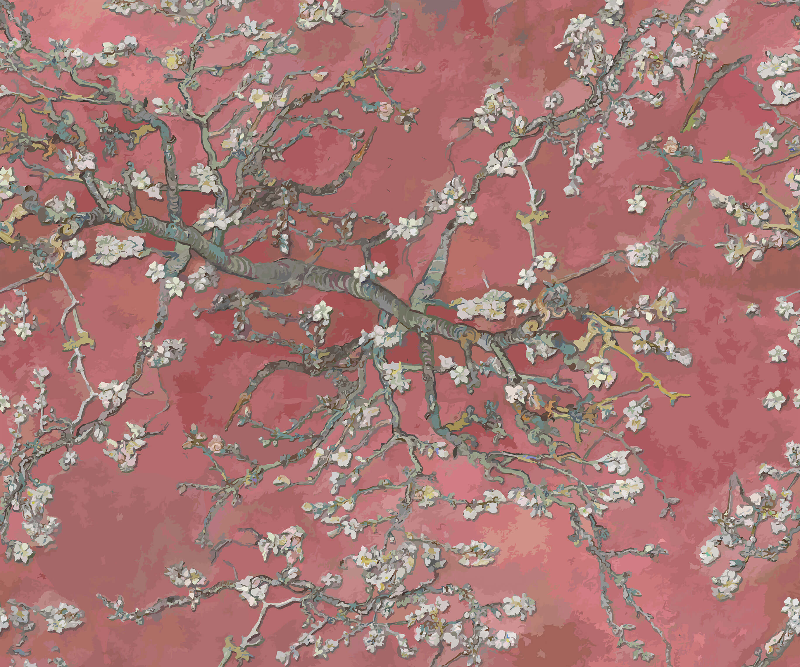 Branch Van Gogh Almond Blossom Wallpaper