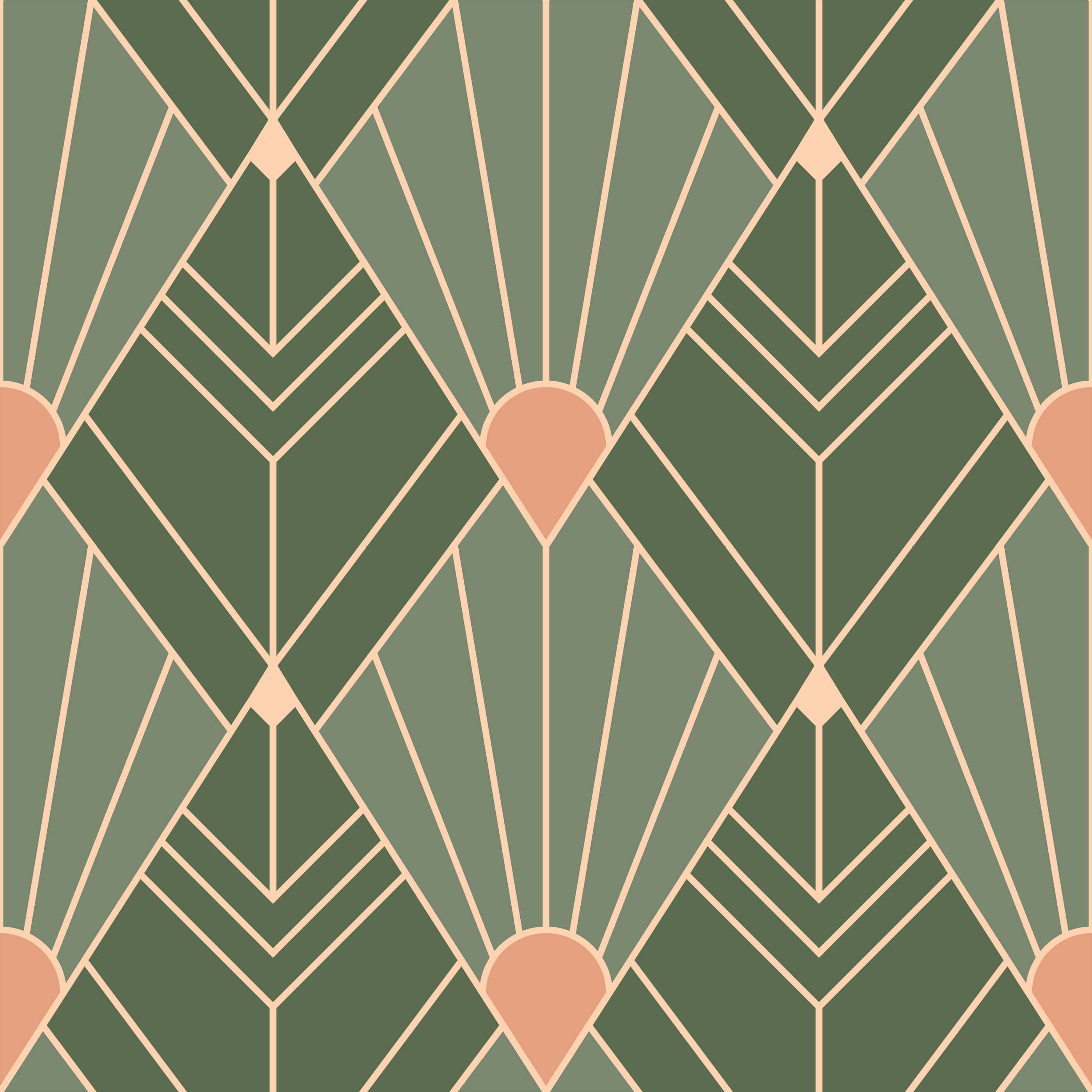Cameron Art Deco Diamond Pattern Wallpaper