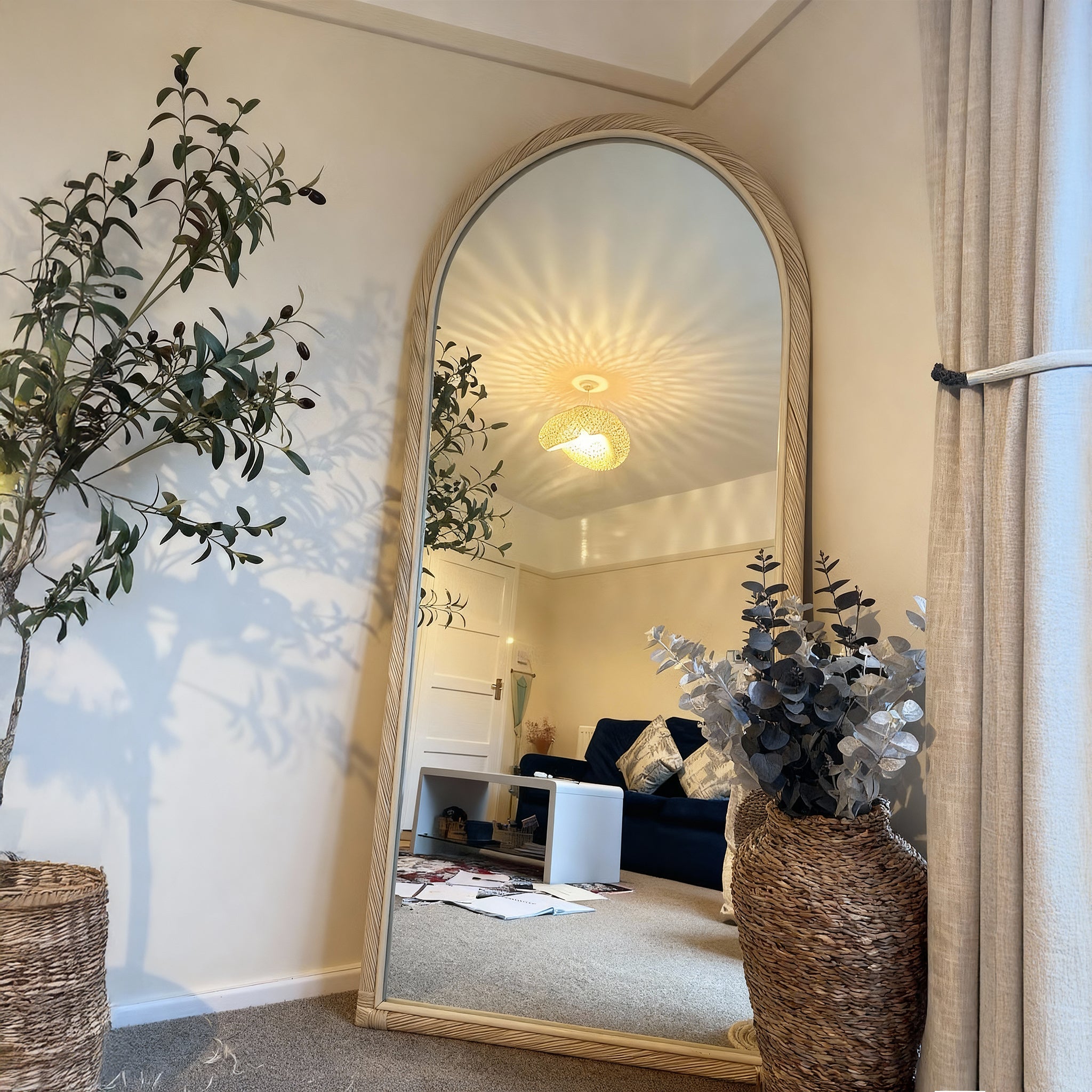 Citra Teak Leaning Mirror