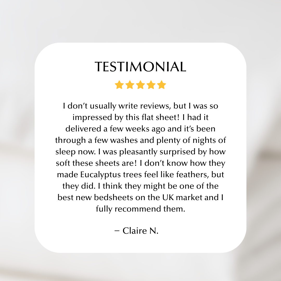 Cool and Comfy Eucalyptus Silk Flat Sheet in White