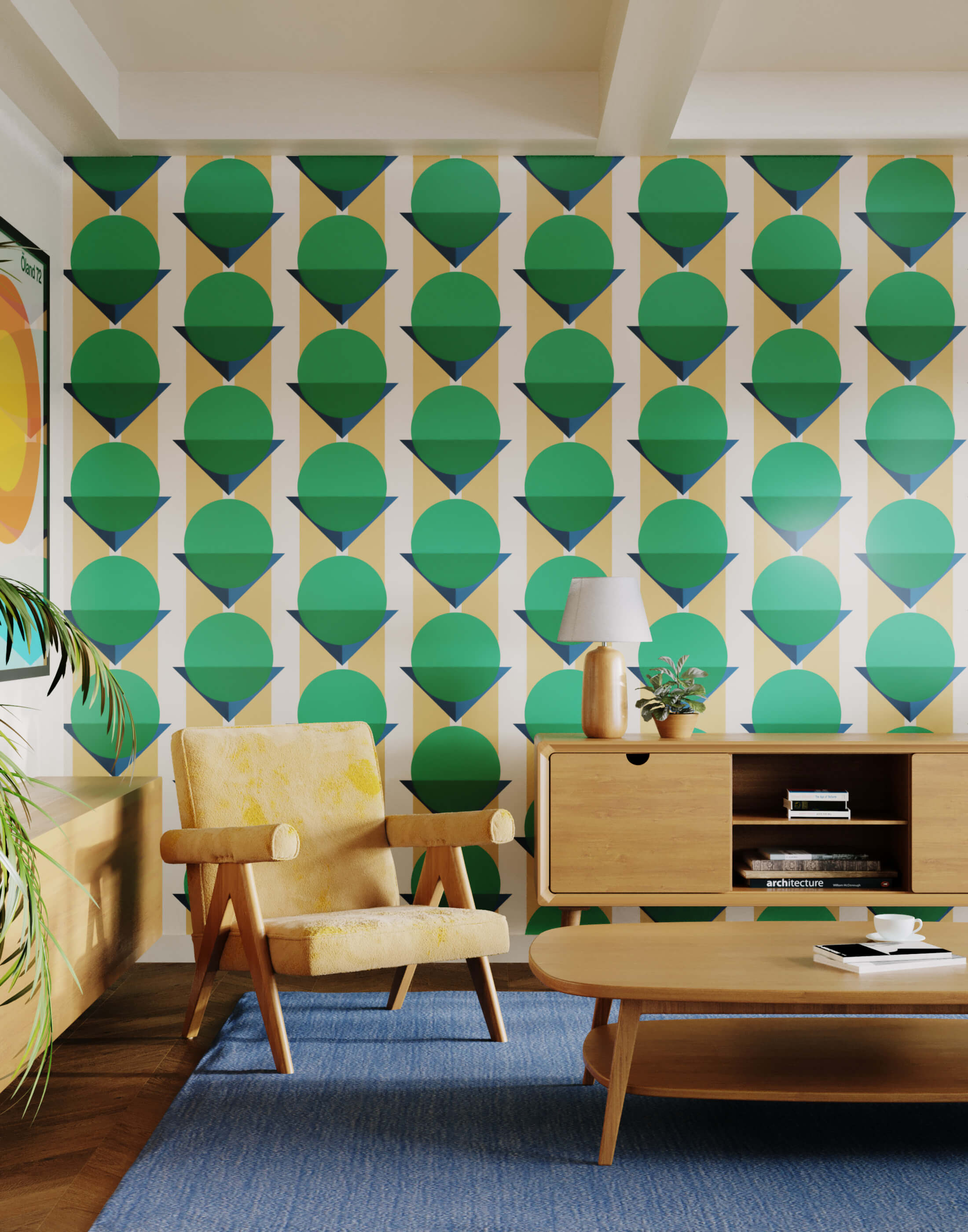 Gelato Bauhaus Geometric Wallpaper