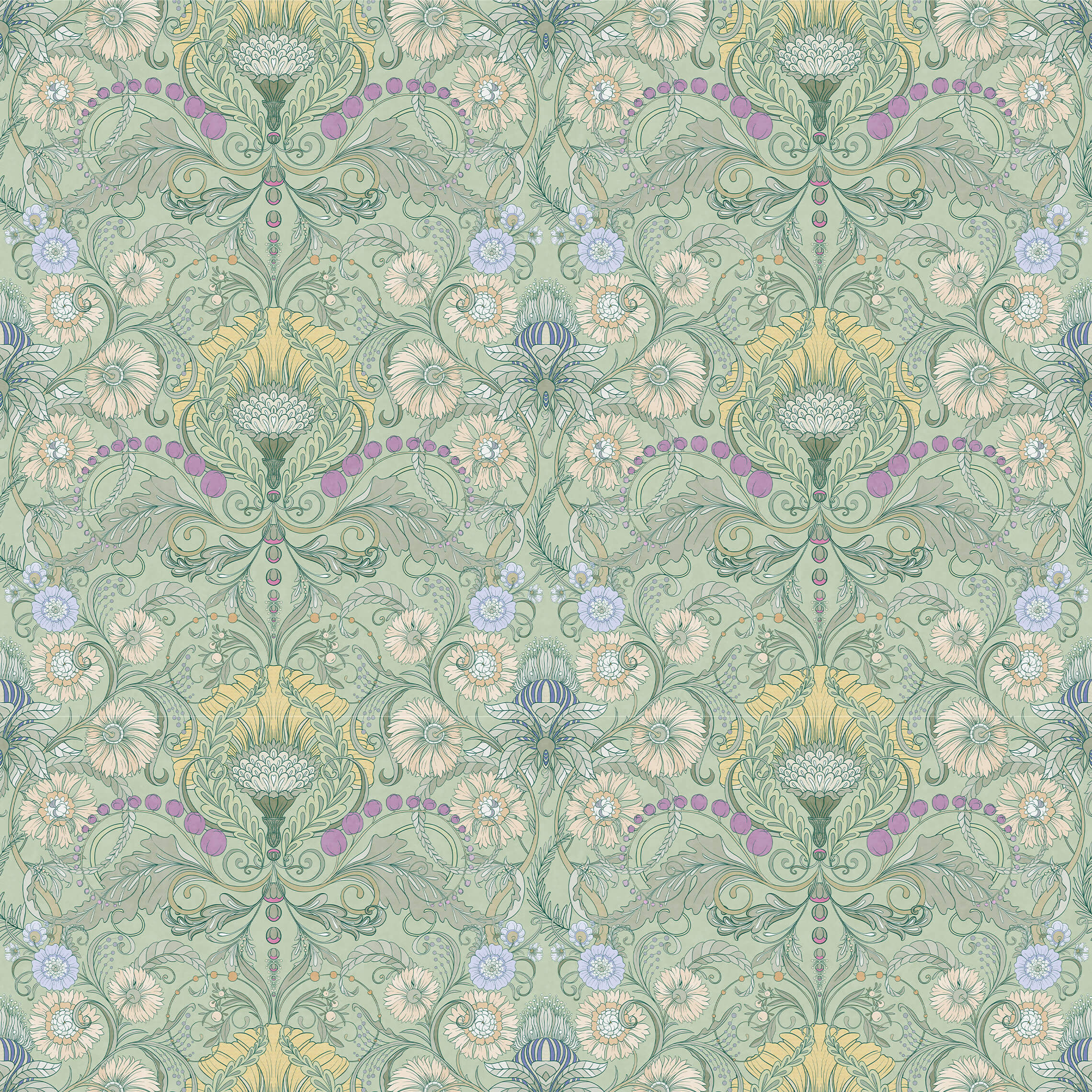 Henwood Art Nouveau Floral Wallpaper