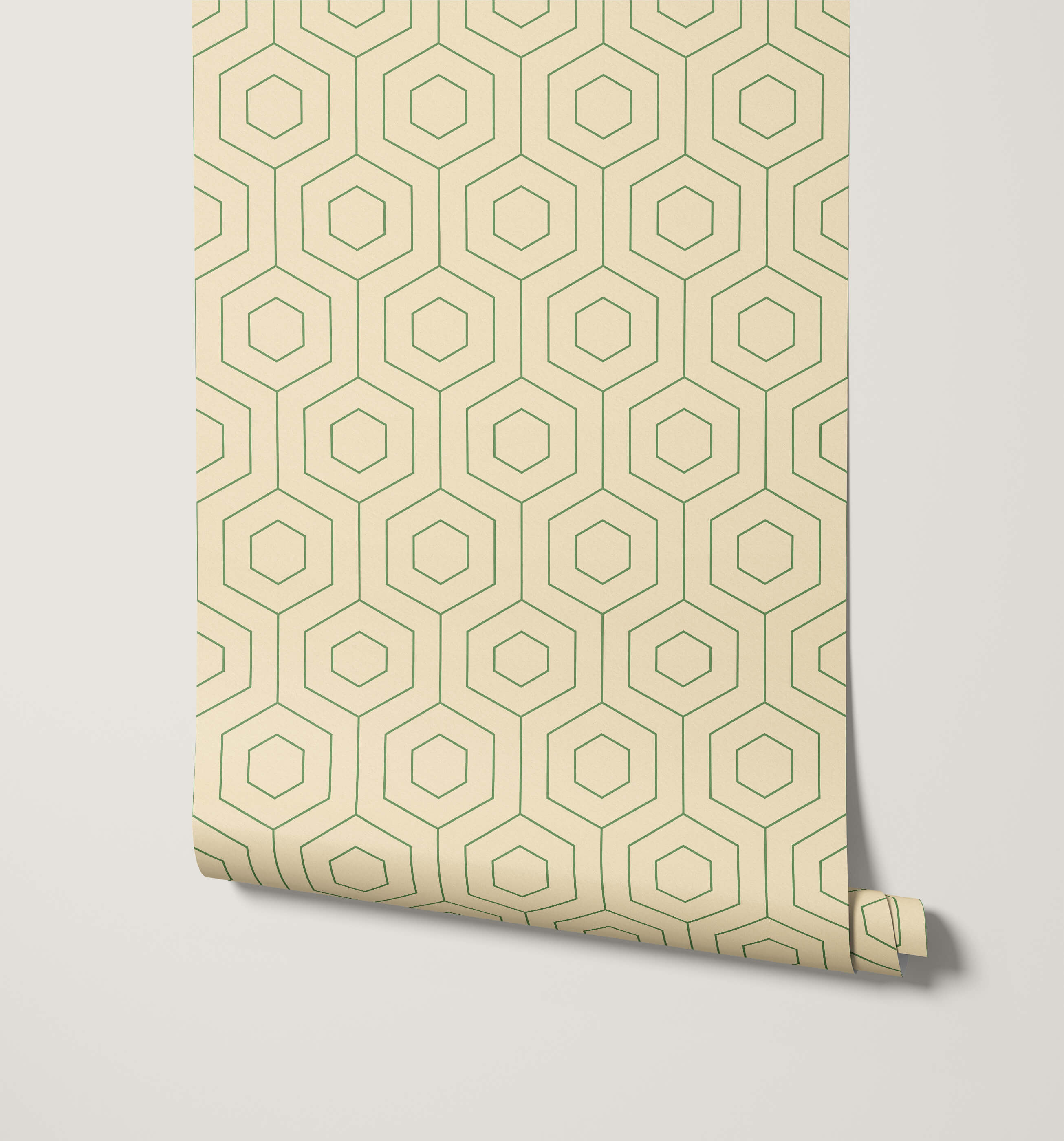 Hive Hexagonal Line Wallpaper