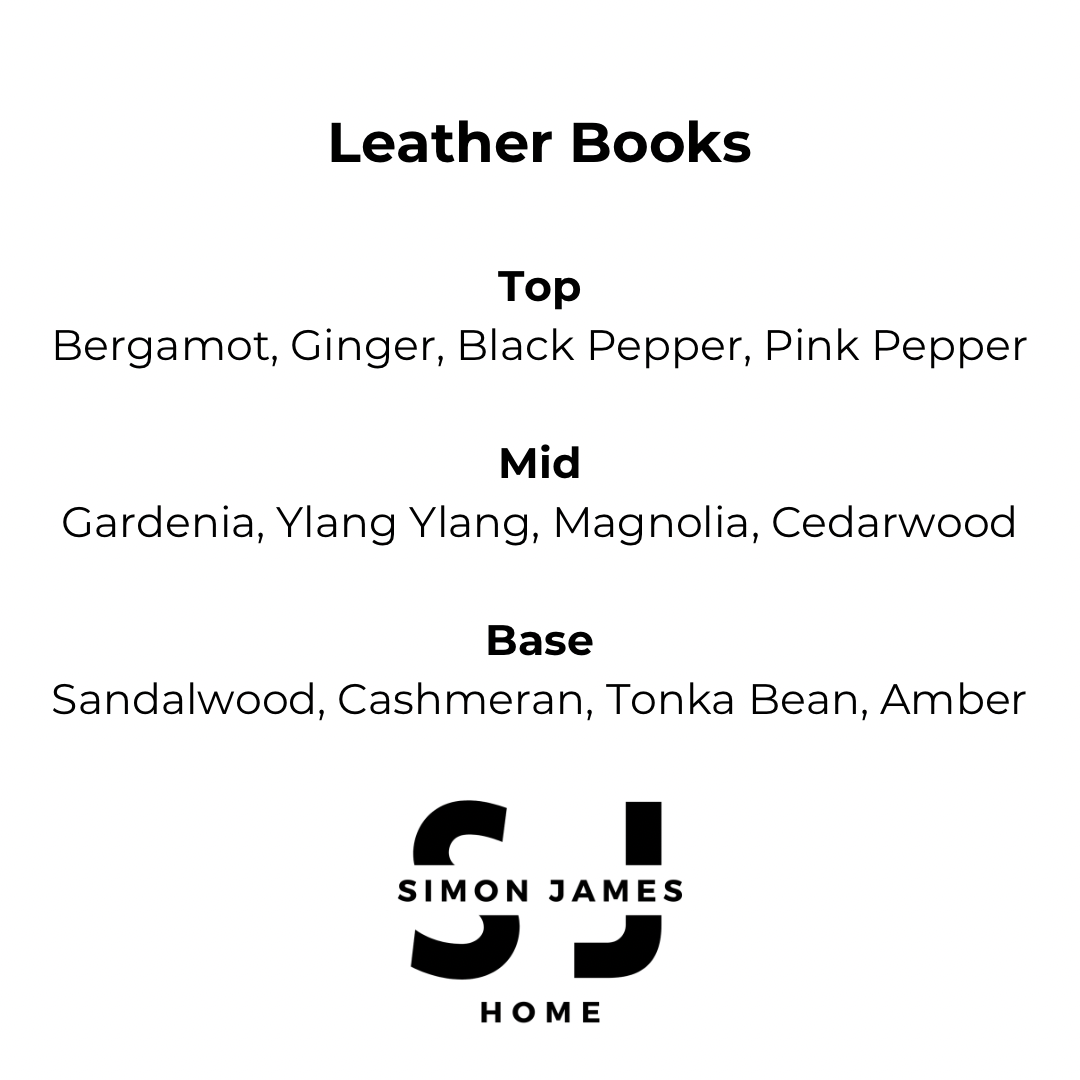 Leather Books Handmade Soy Wax Candle