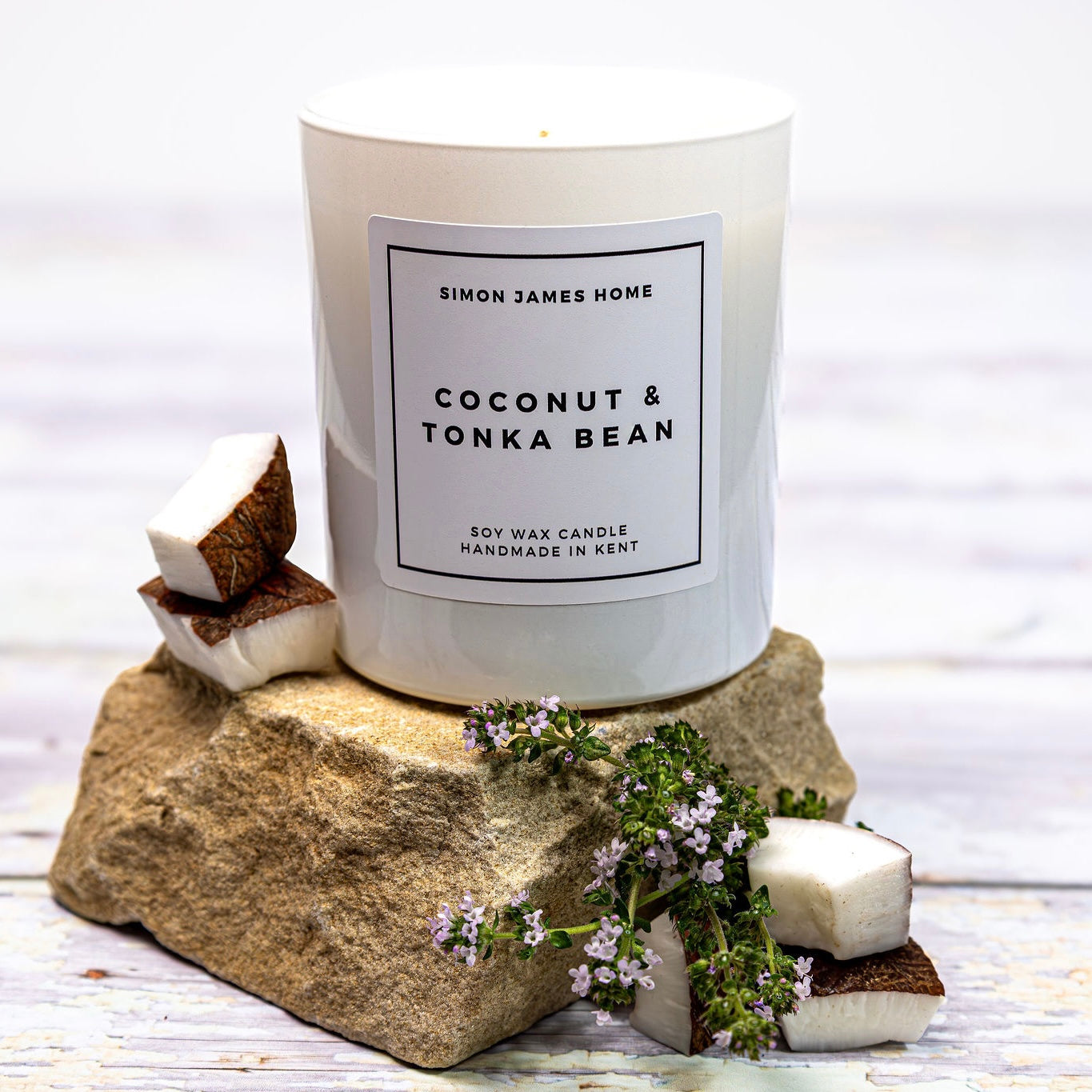 Coconut and Tonka Bean Handmade Soy Wax Candle