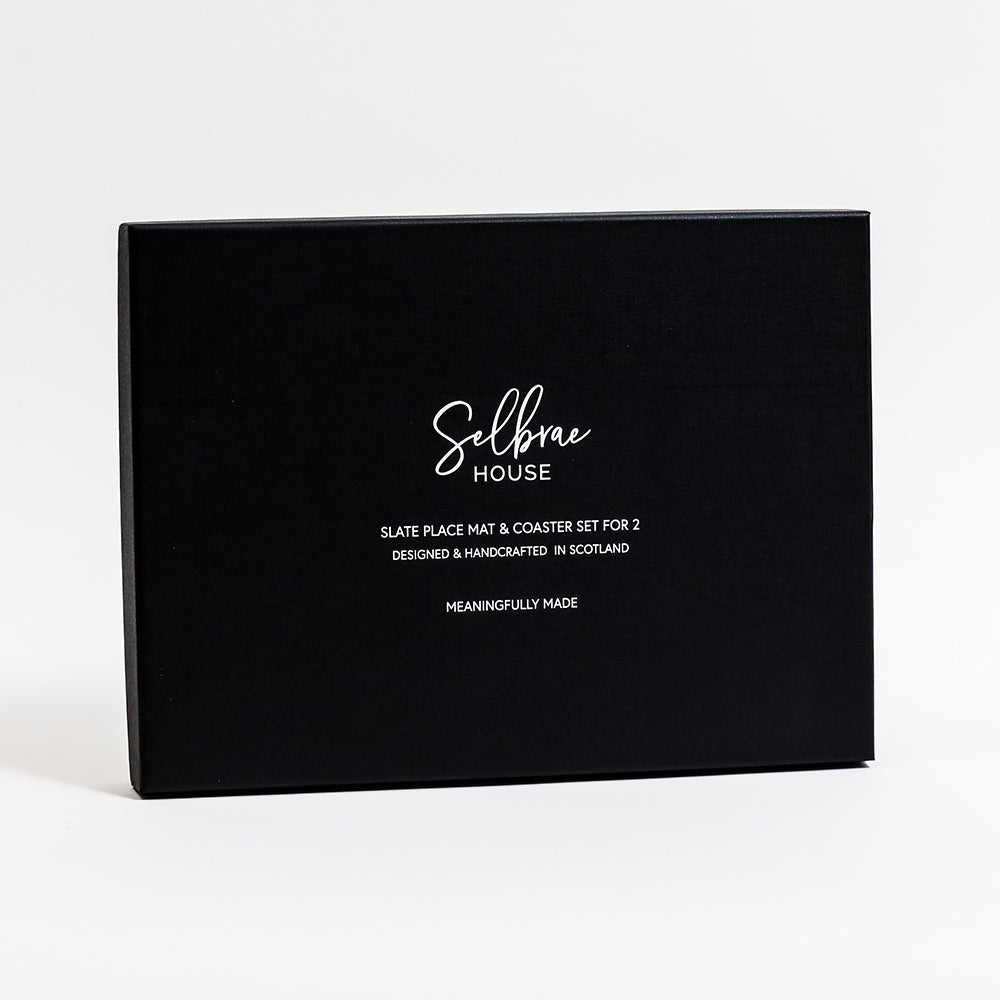 Hare Slate Coaster and Place Mat Set