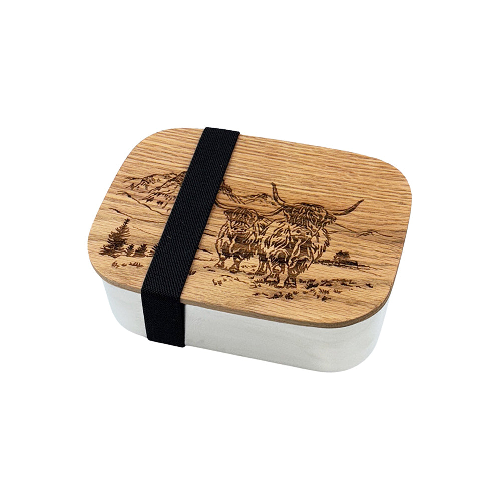 Scenic Highland Cow Lunch Box