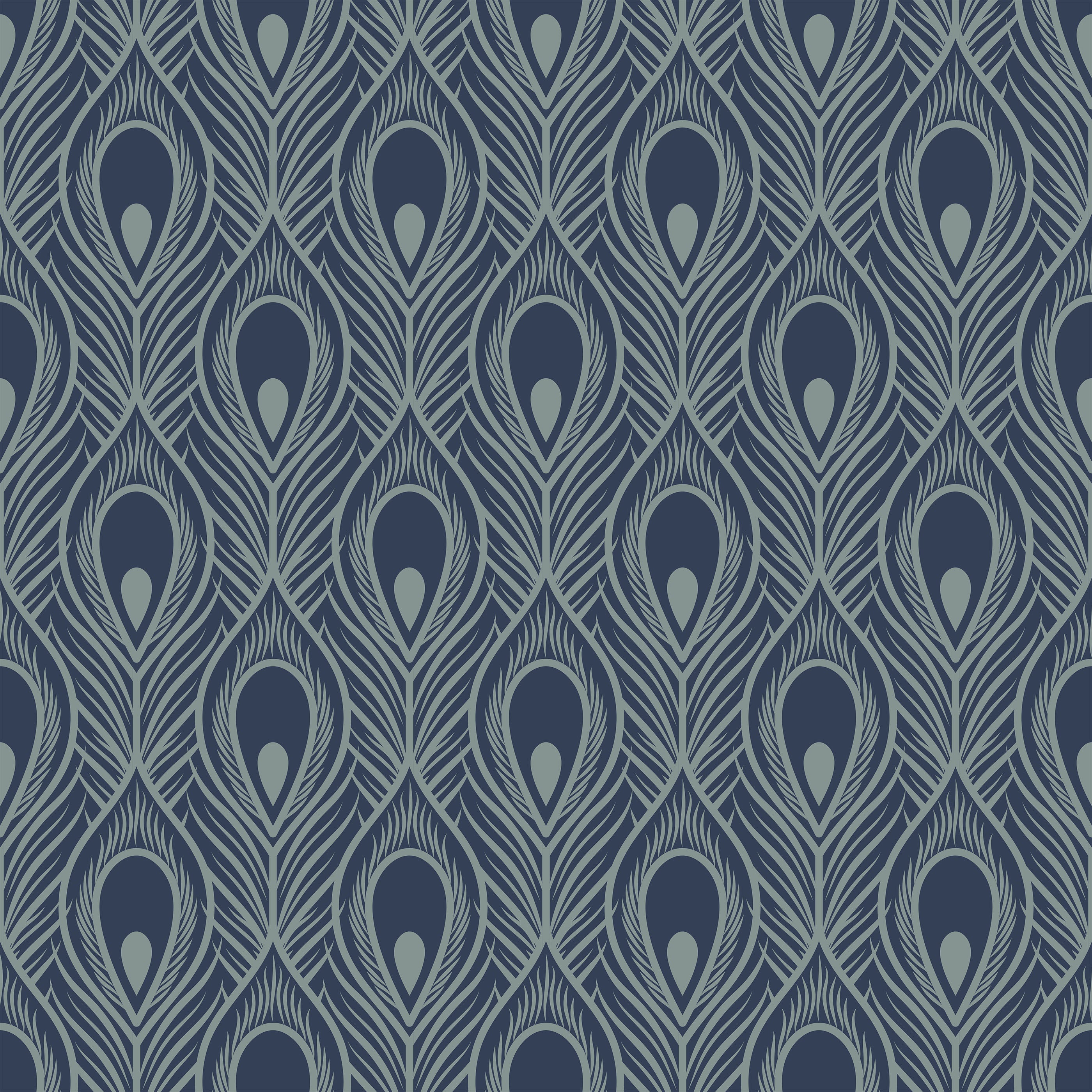 Maiden Peacock Feather Wallpaper