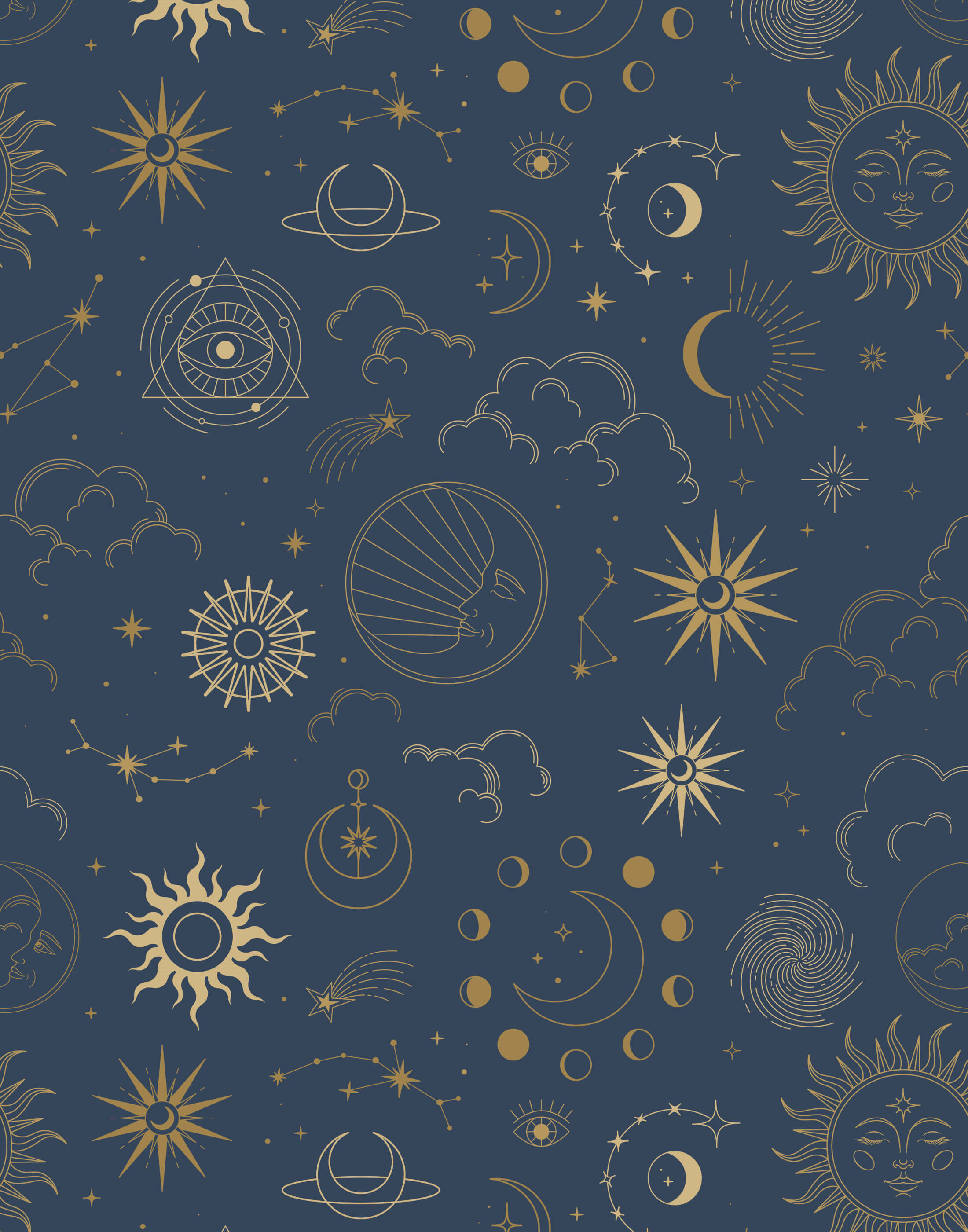 Mystica Occult Pattern Wallpaper