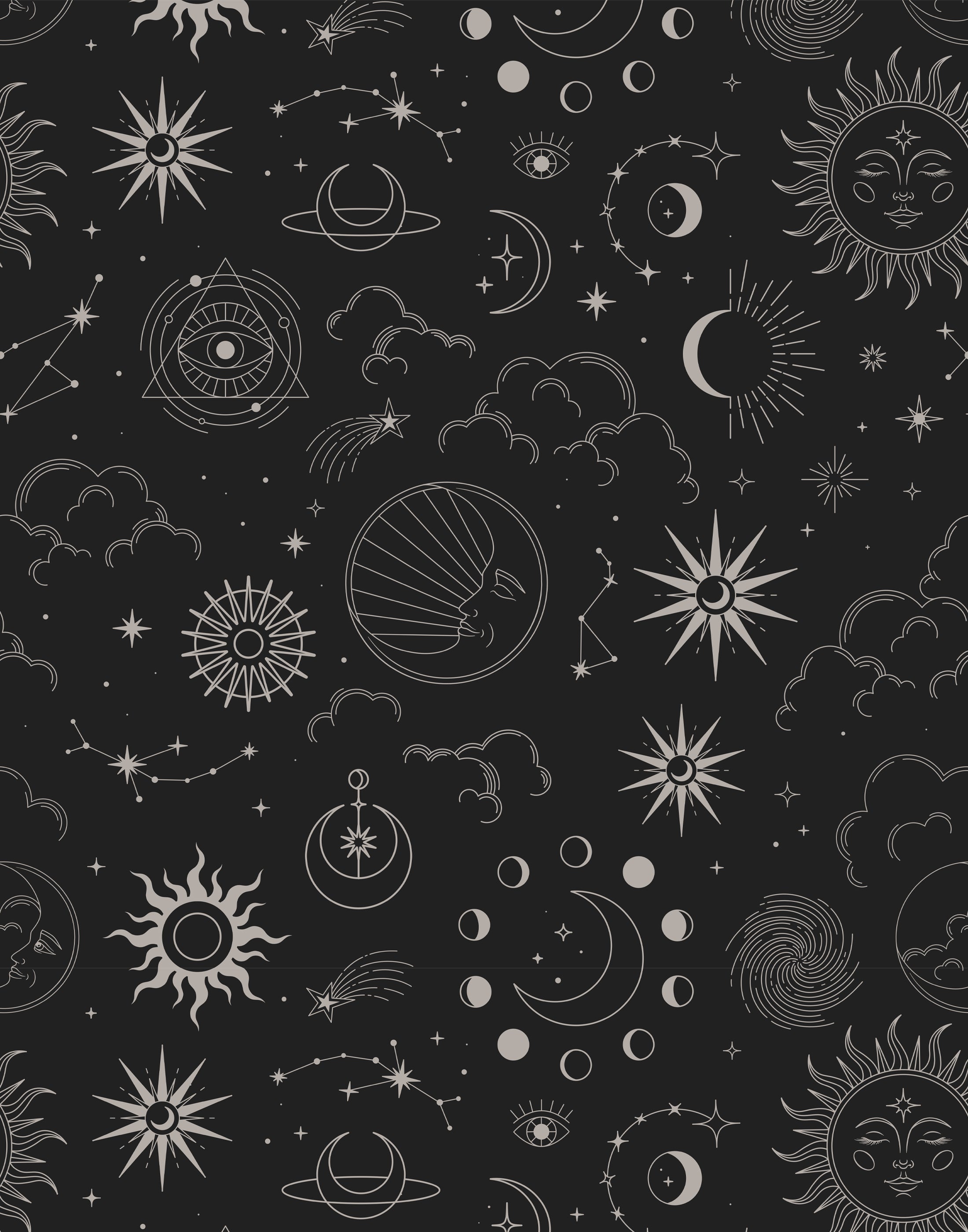 Mystica Occult Pattern Wallpaper