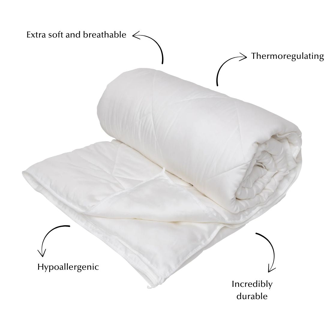 Eucalyptus and Bamboo Duvet in White