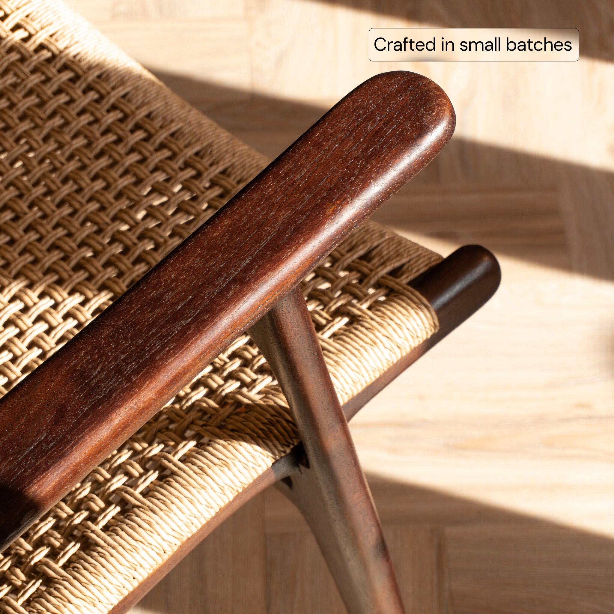 Zara Chocolate Rattan Accent Chair With Armrest