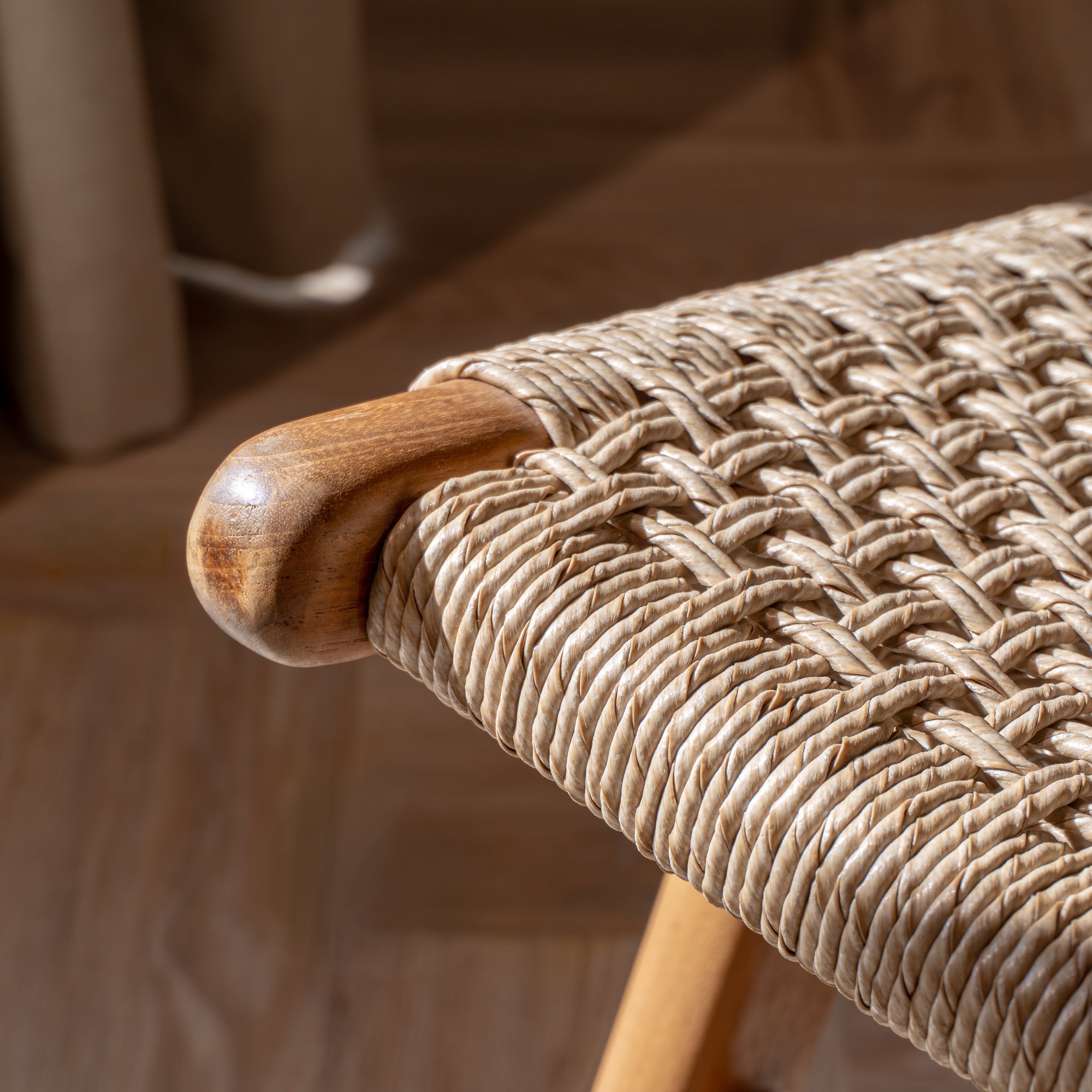 Zara Teak and Rattan Accent Chair