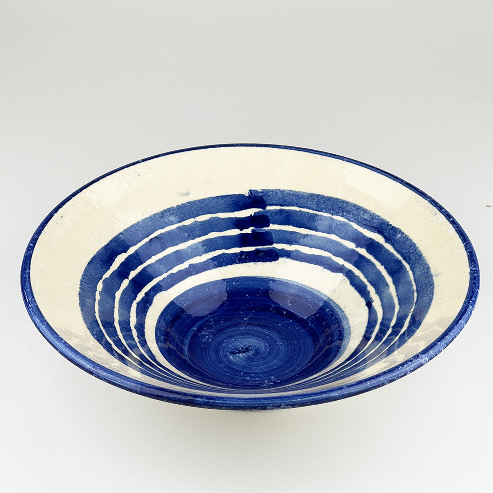 Stripe Large Ceramic Serving Bowl