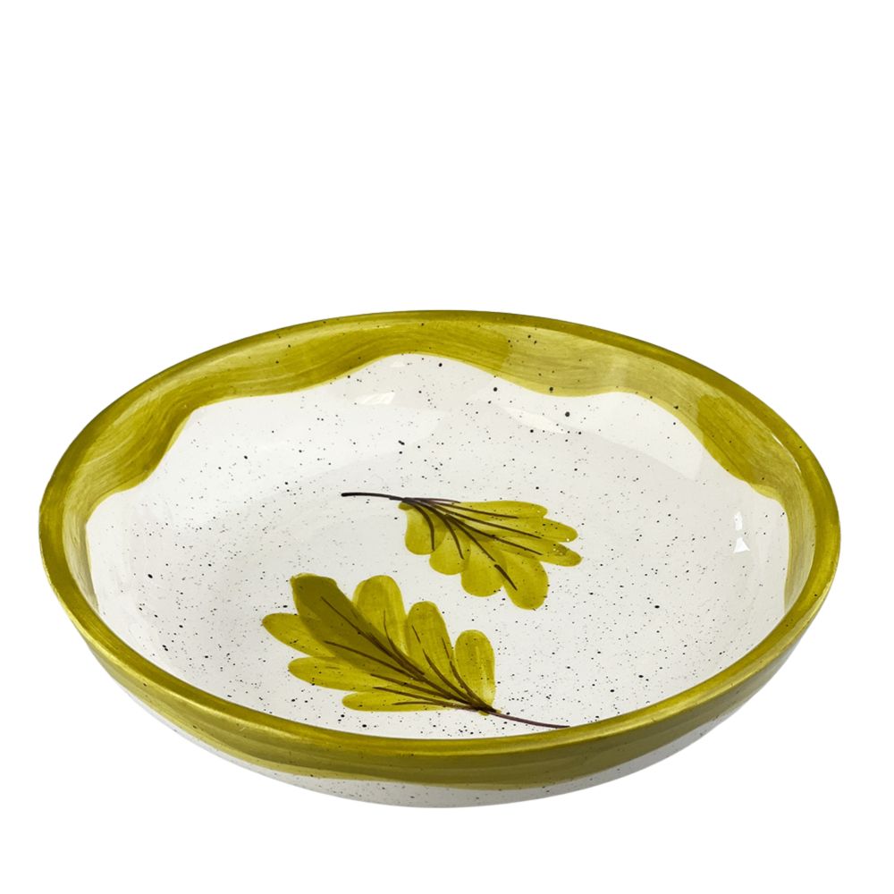 Oak Leaves Medium Ceramic Serving Bowl