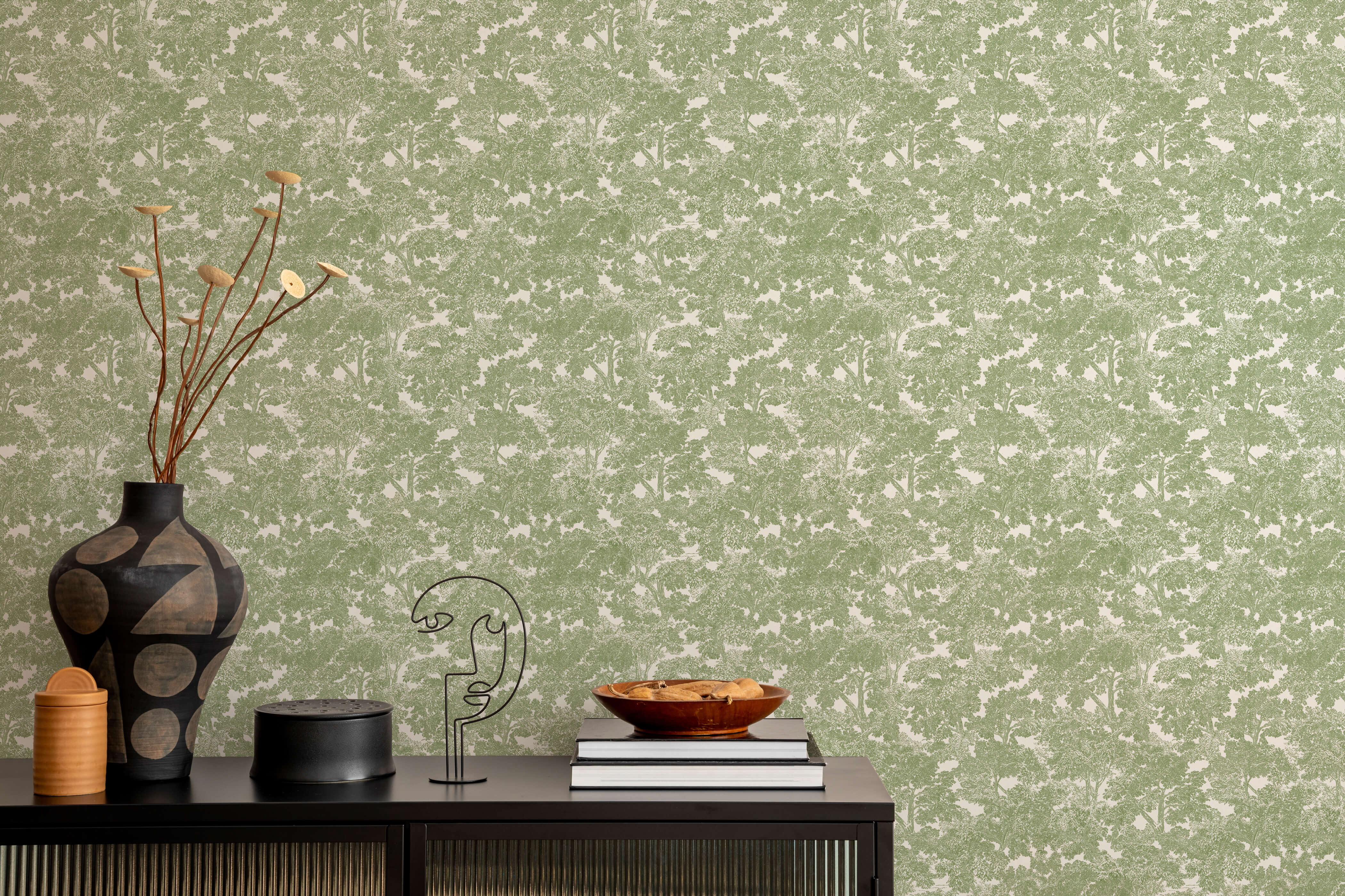 Sherwood Tree Pattern Wallpaper
