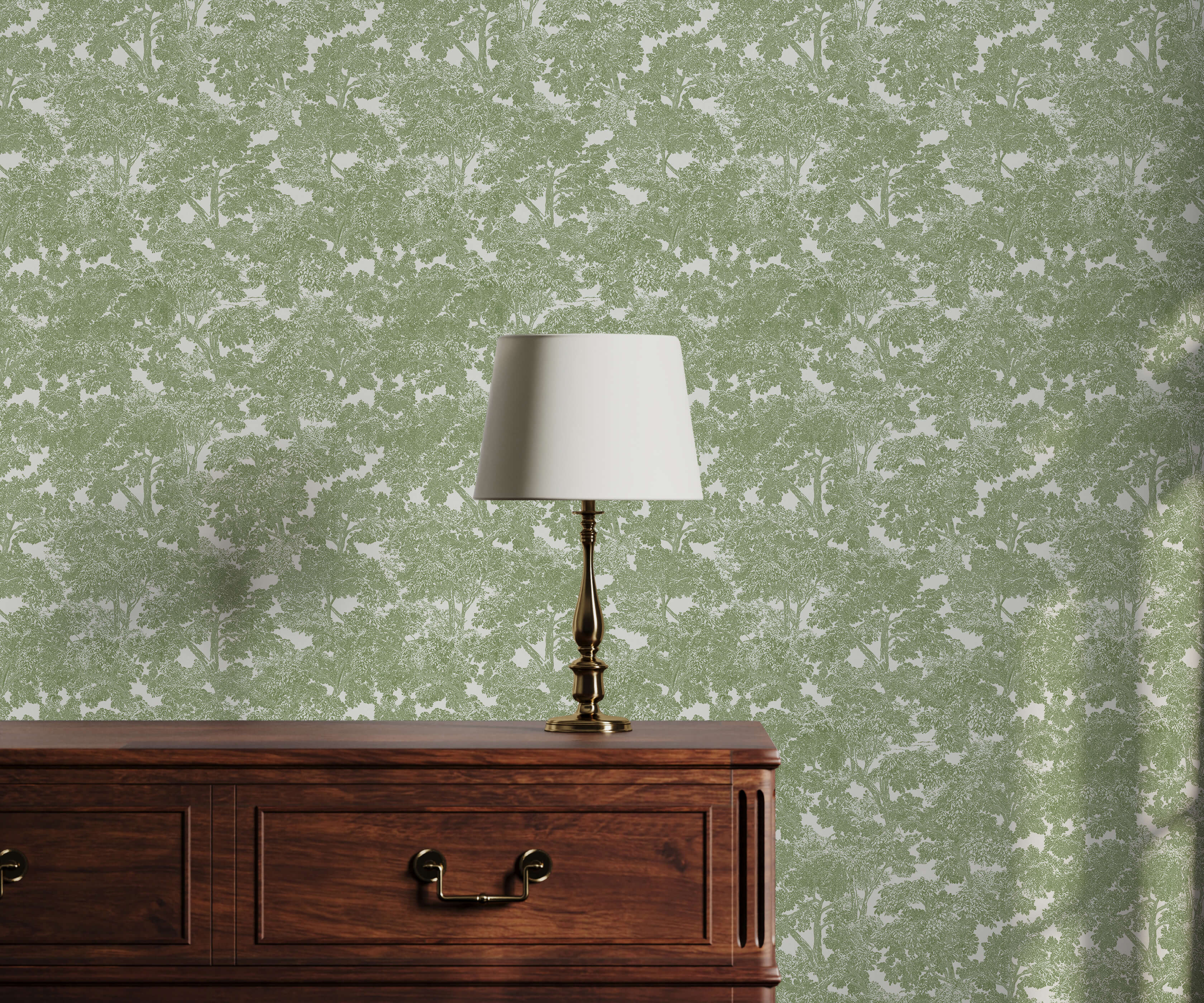 Sherwood Tree Pattern Wallpaper