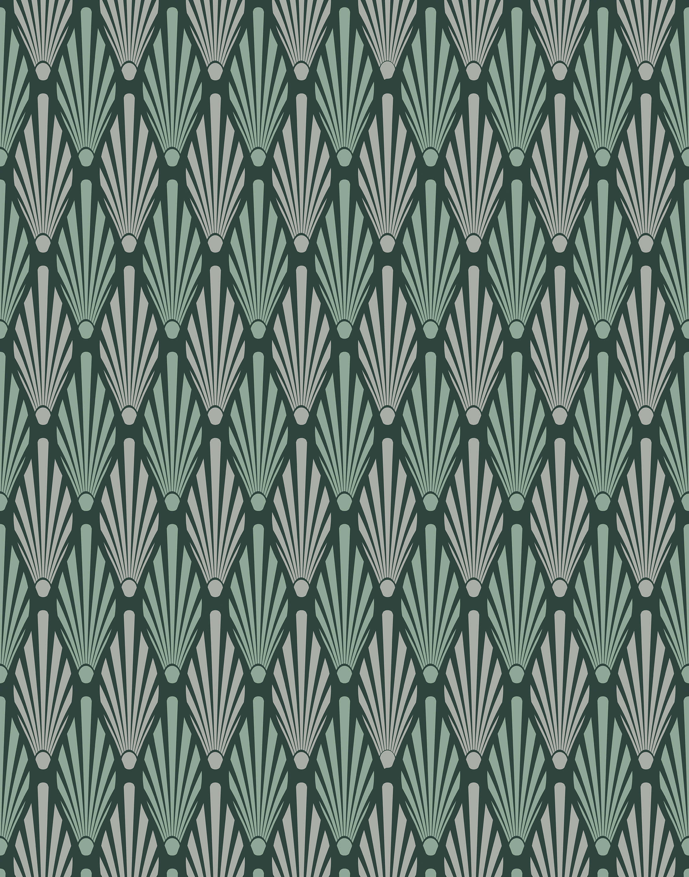 Strauss Bold Art Deco Fan Wallpaper