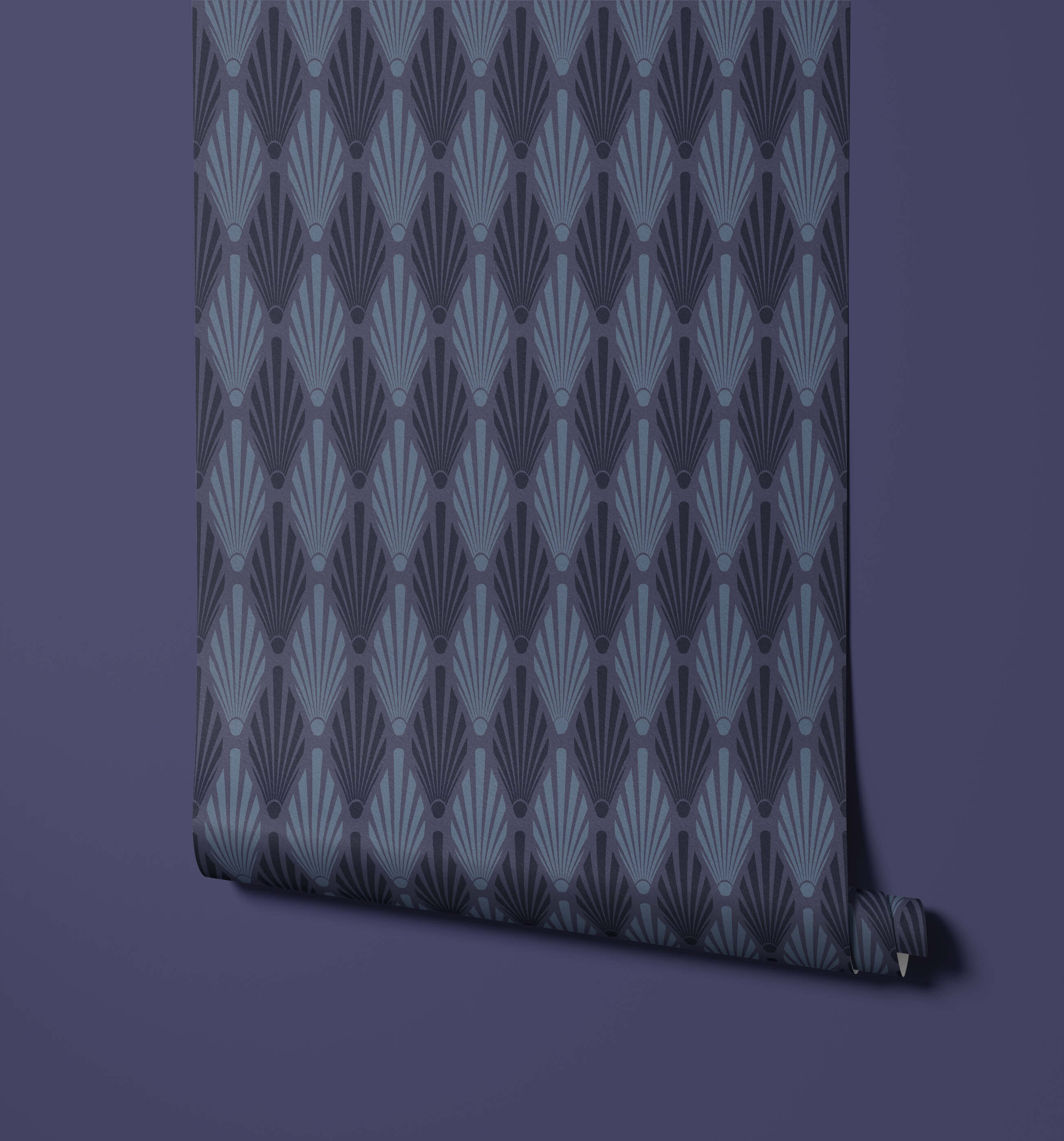 Strauss Bold Art Deco Fan Wallpaper