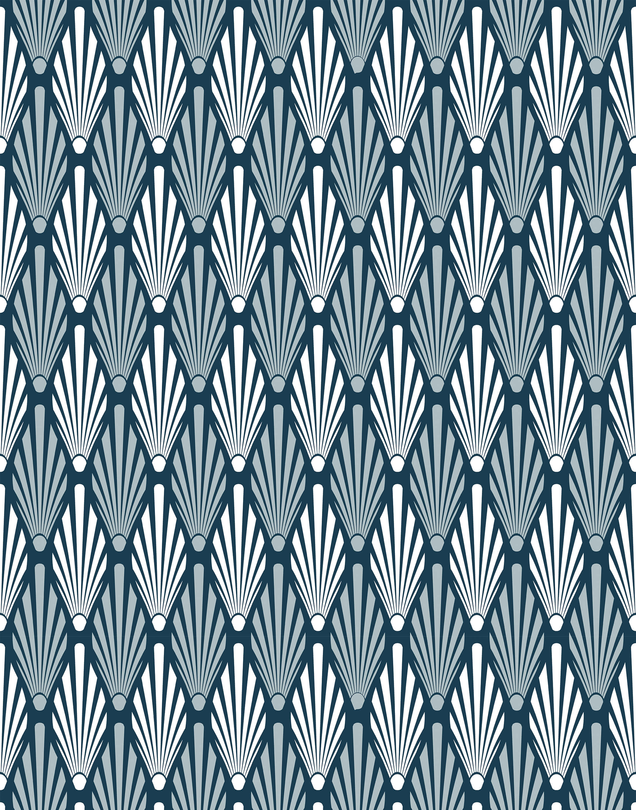 Strauss Bold Art Deco Fan Wallpaper