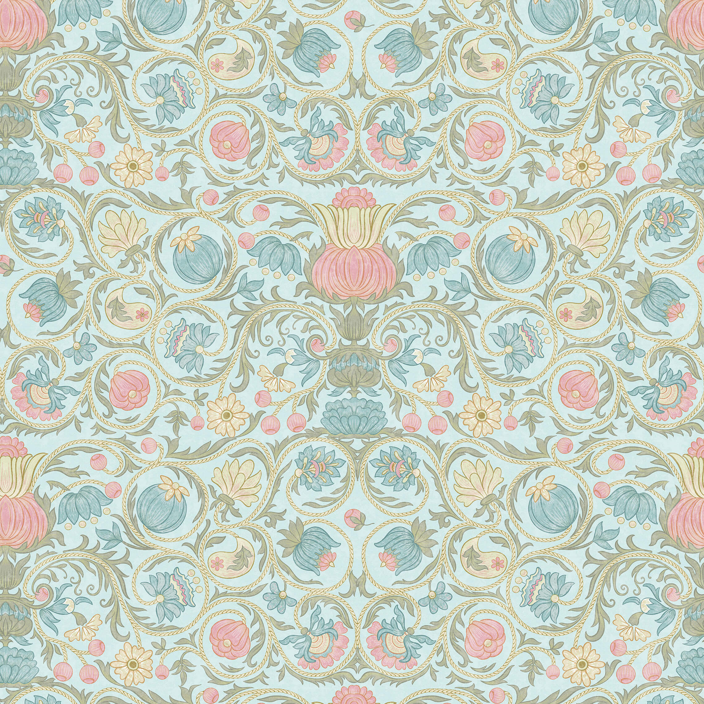Toulon Heritage Floral Wallpaper