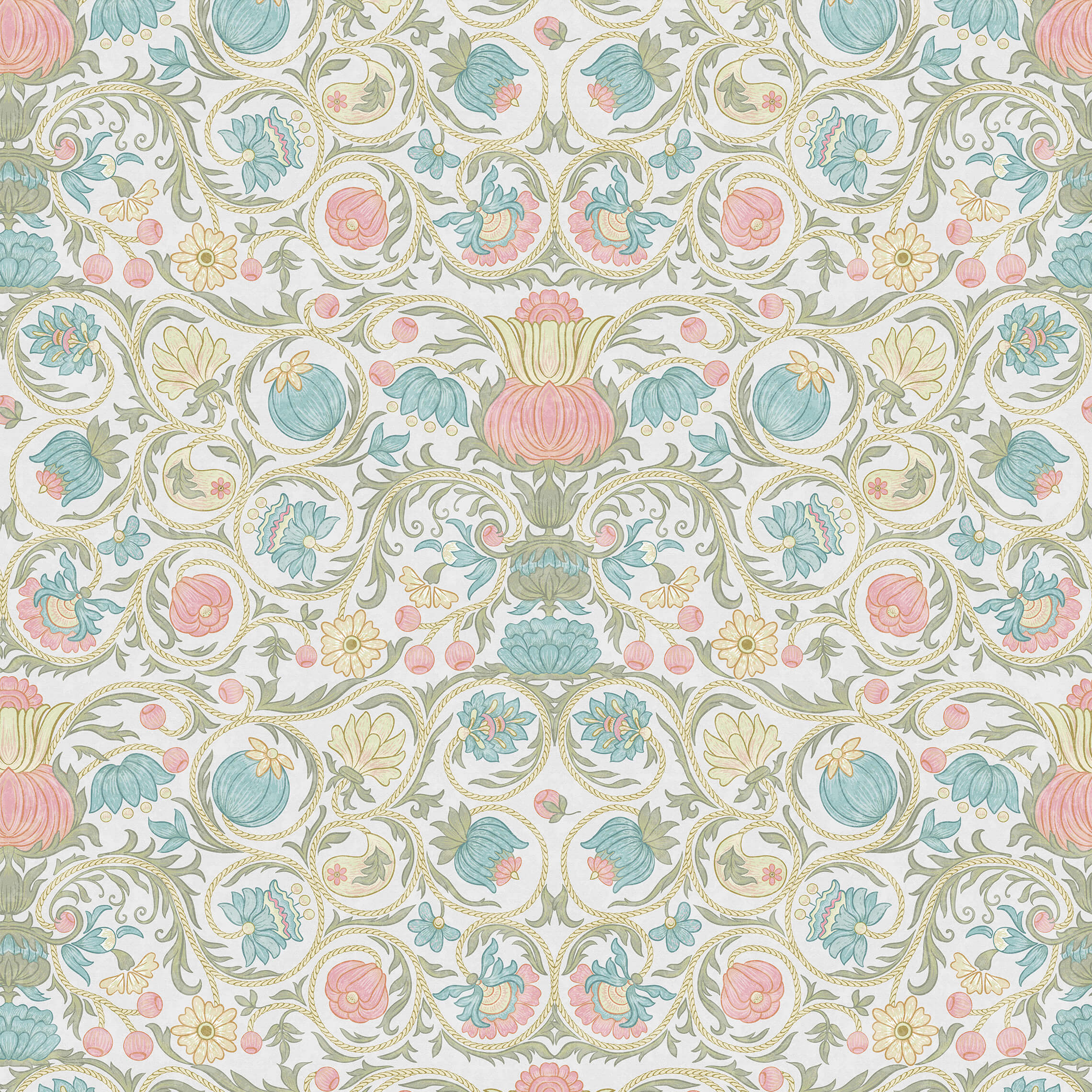 Toulon Heritage Floral Wallpaper