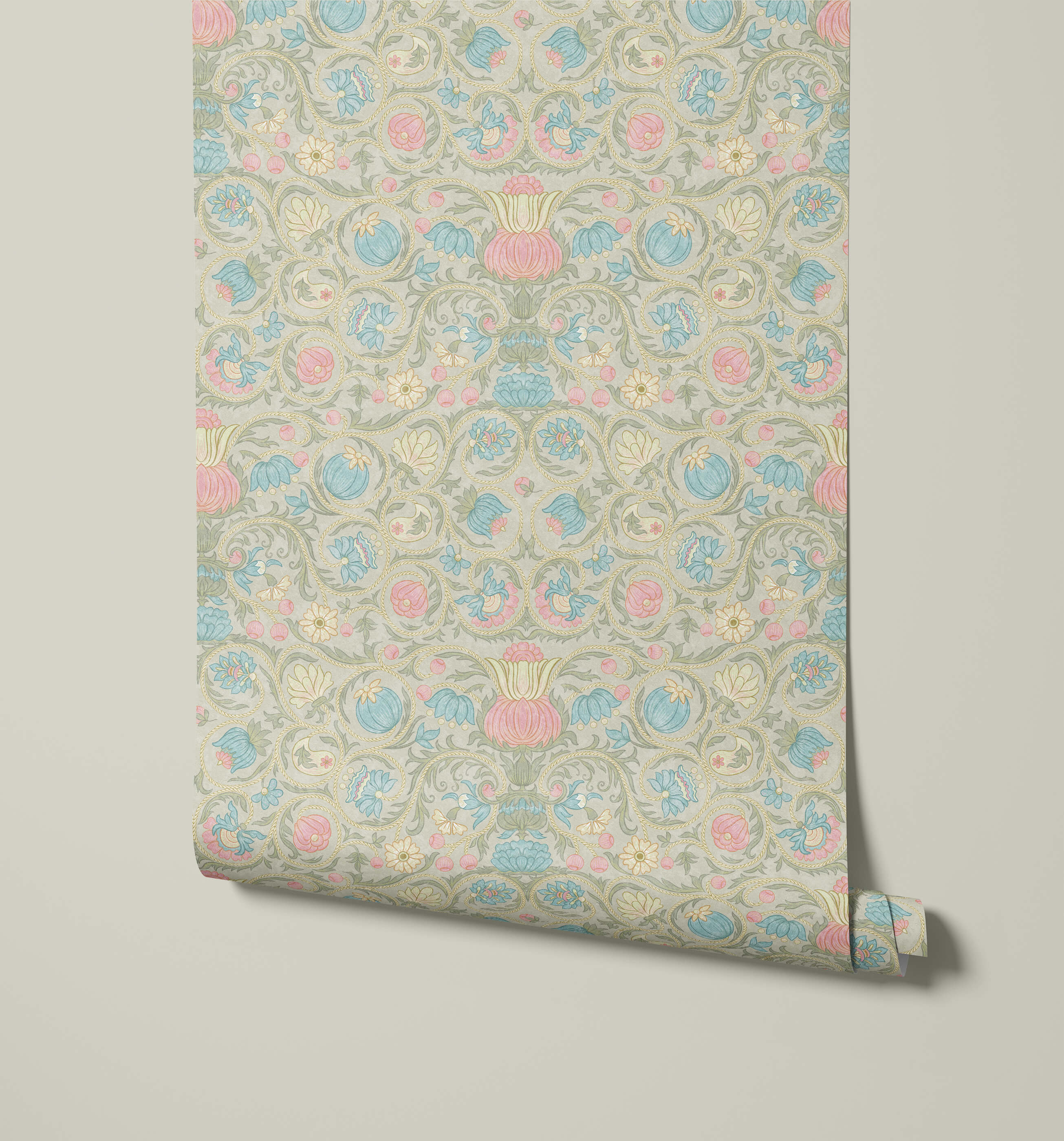 Toulon Heritage Floral Wallpaper