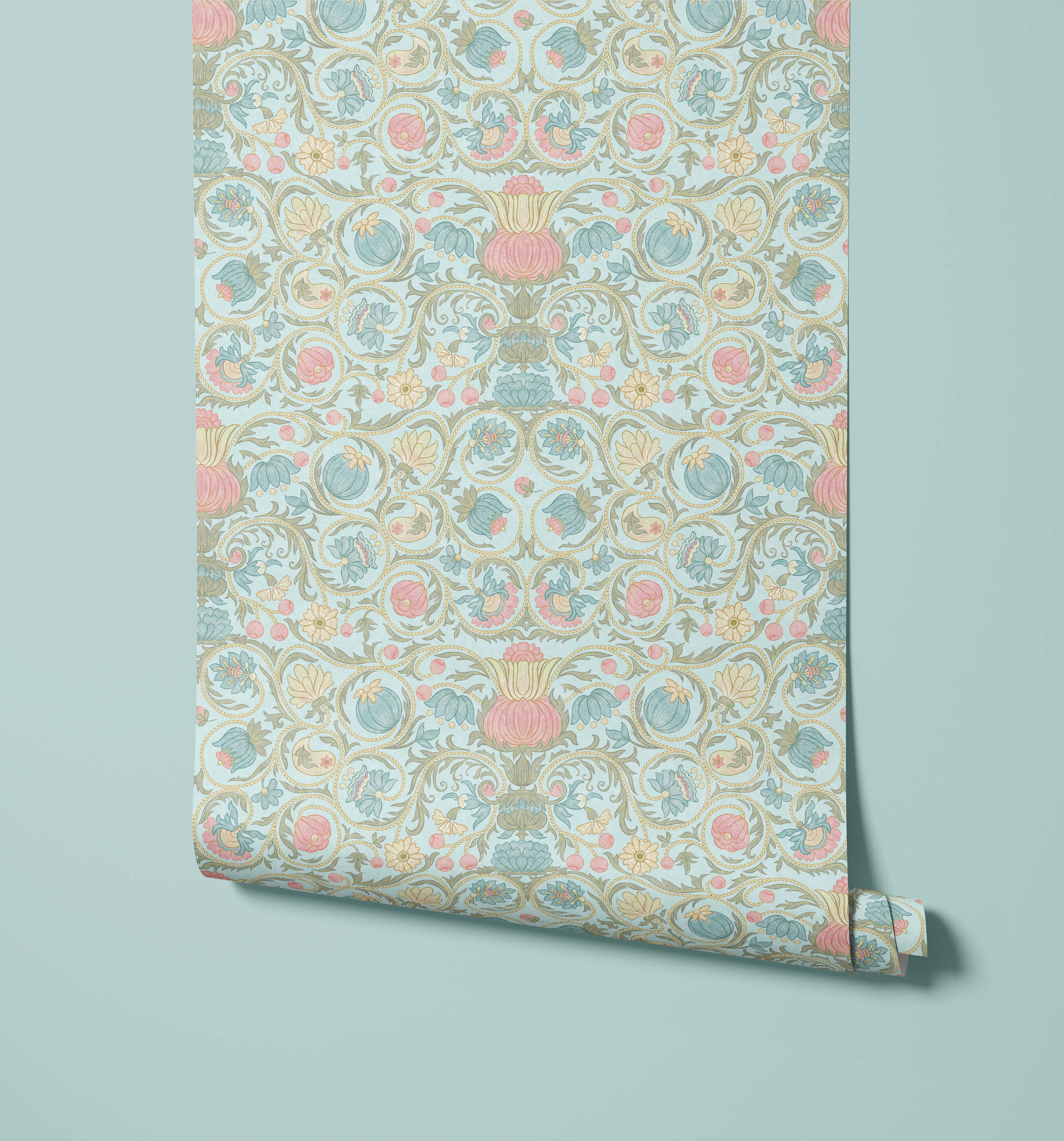 Toulon Heritage Floral Wallpaper