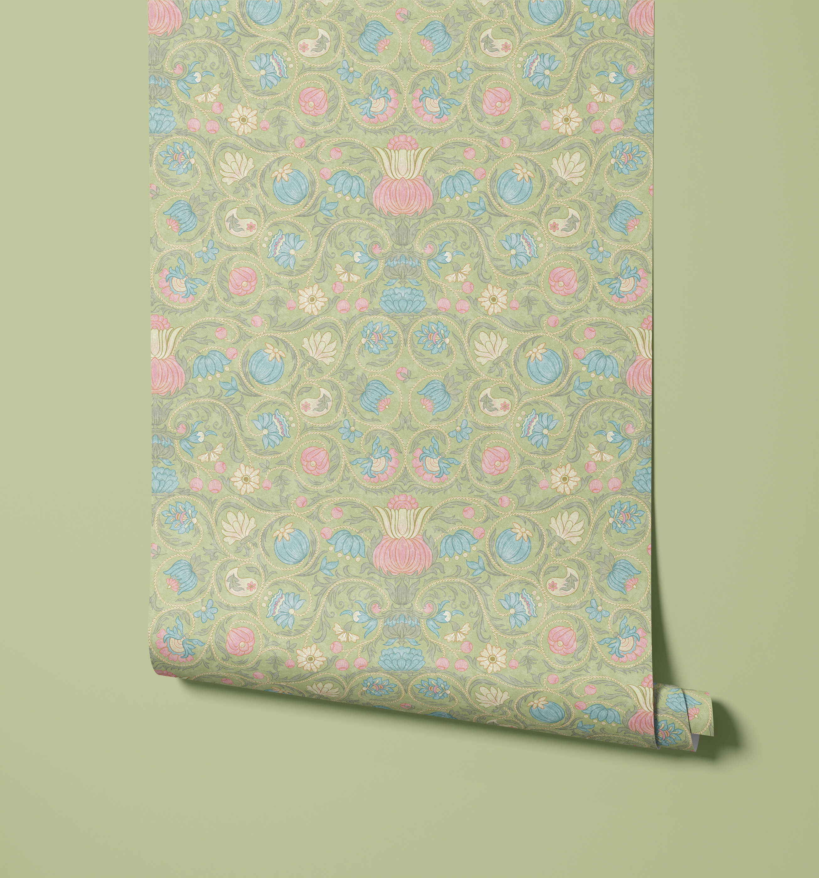 Toulon Heritage Floral Wallpaper