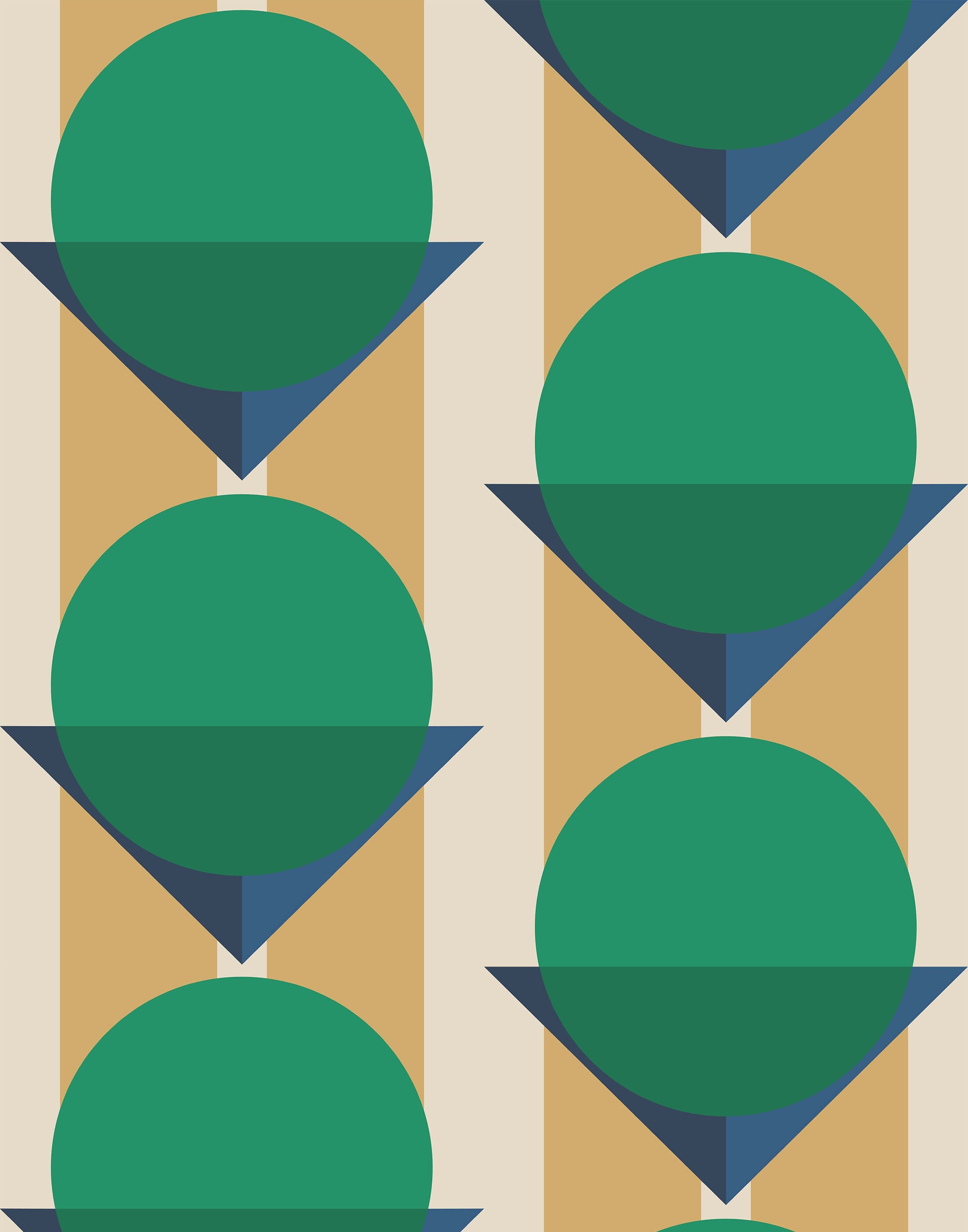 Gelato Bauhaus Geometric Wallpaper