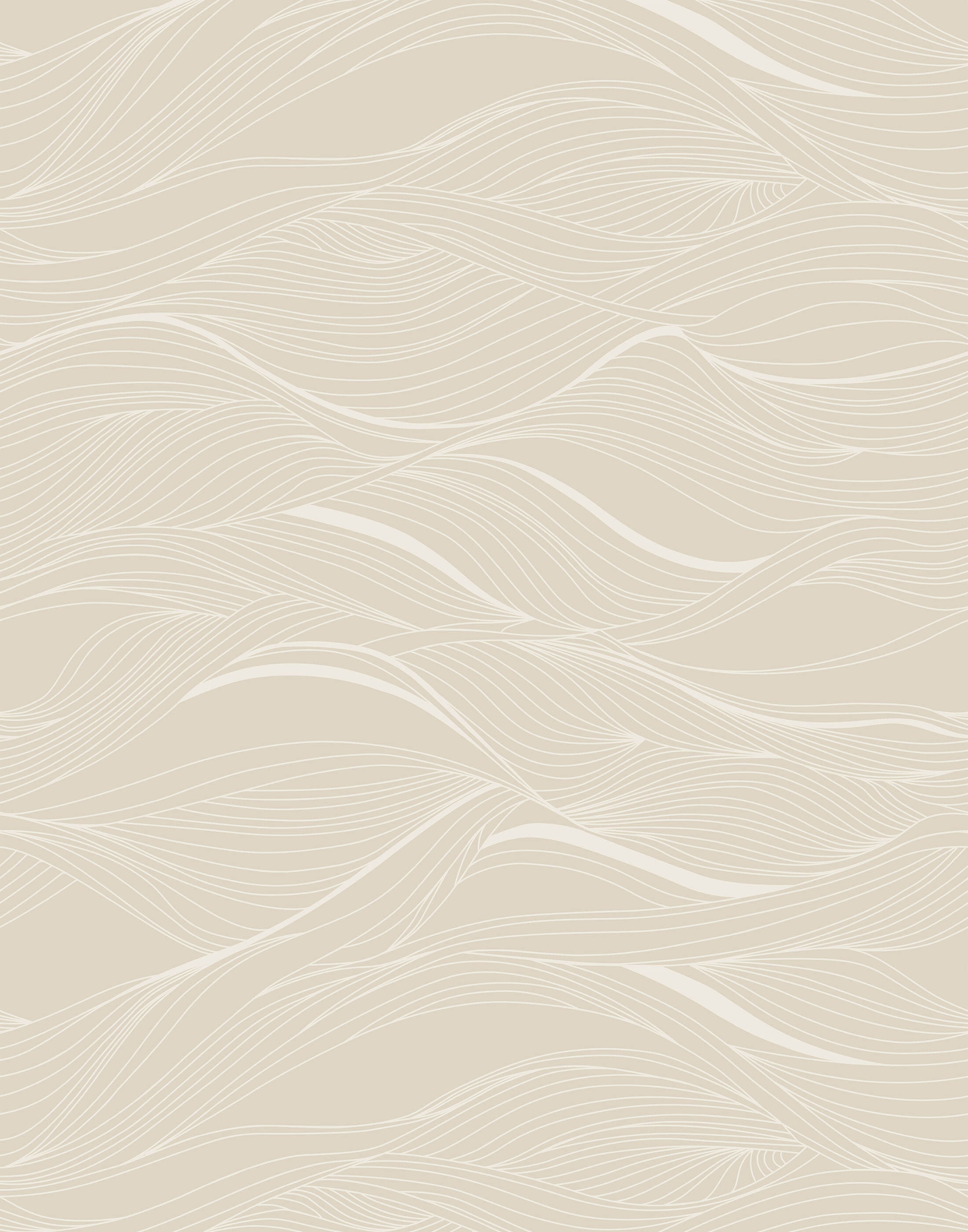 Whisper Minimalist Abstract Wavy Line Wallpaper