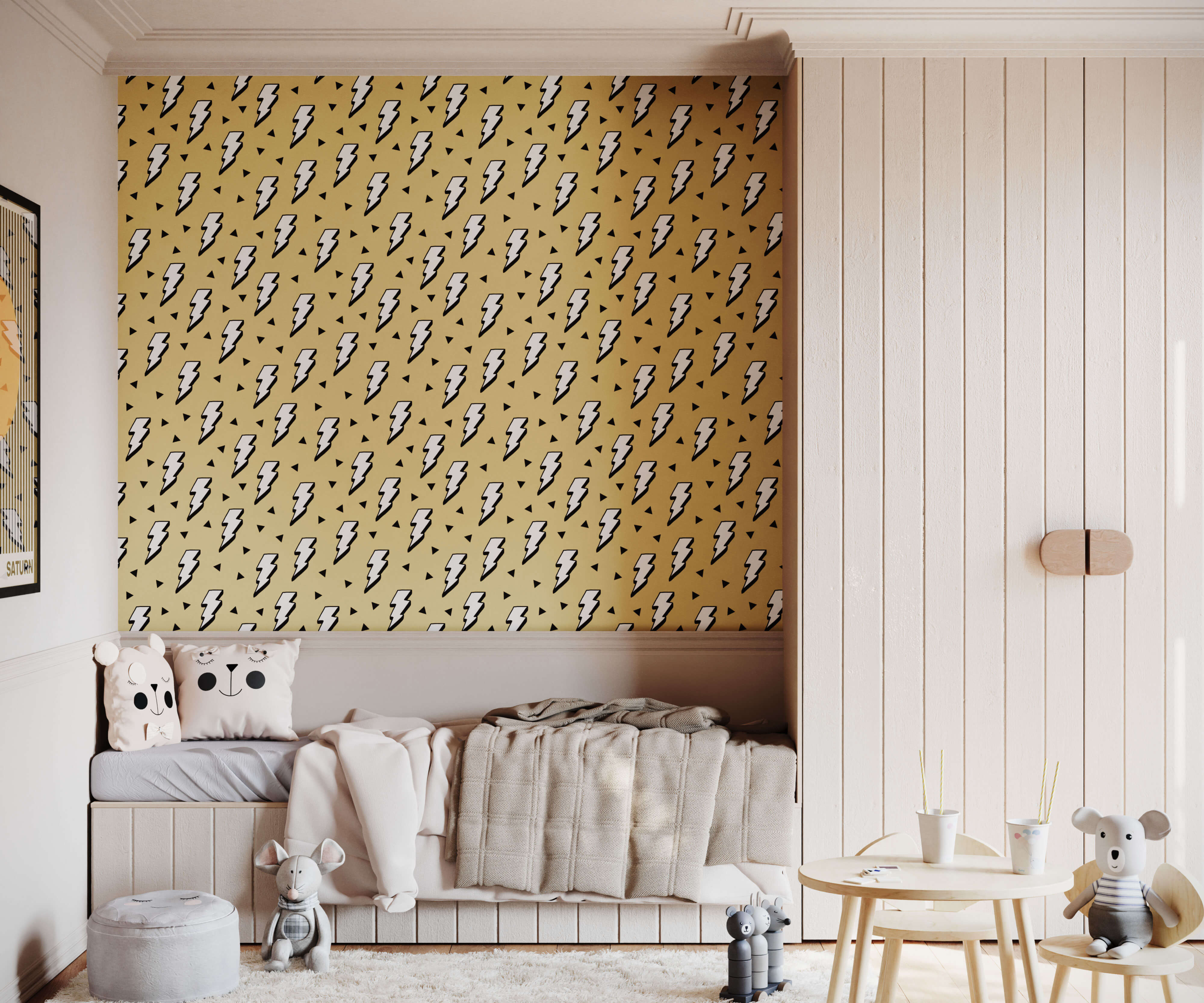 Zap Children's Lightning Bolt Wallpaper