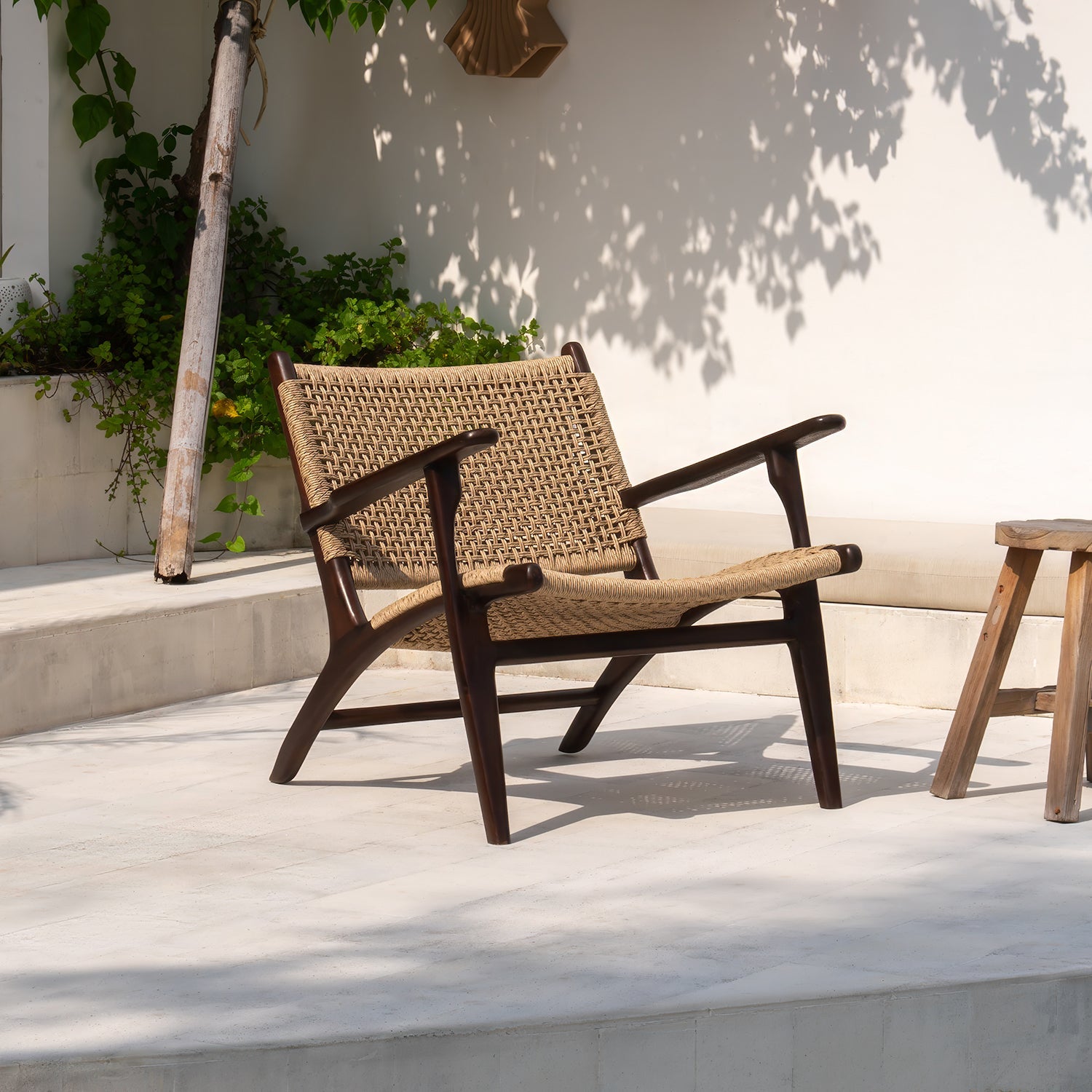 Zara Chocolate Rattan Accent Chair With Armrest