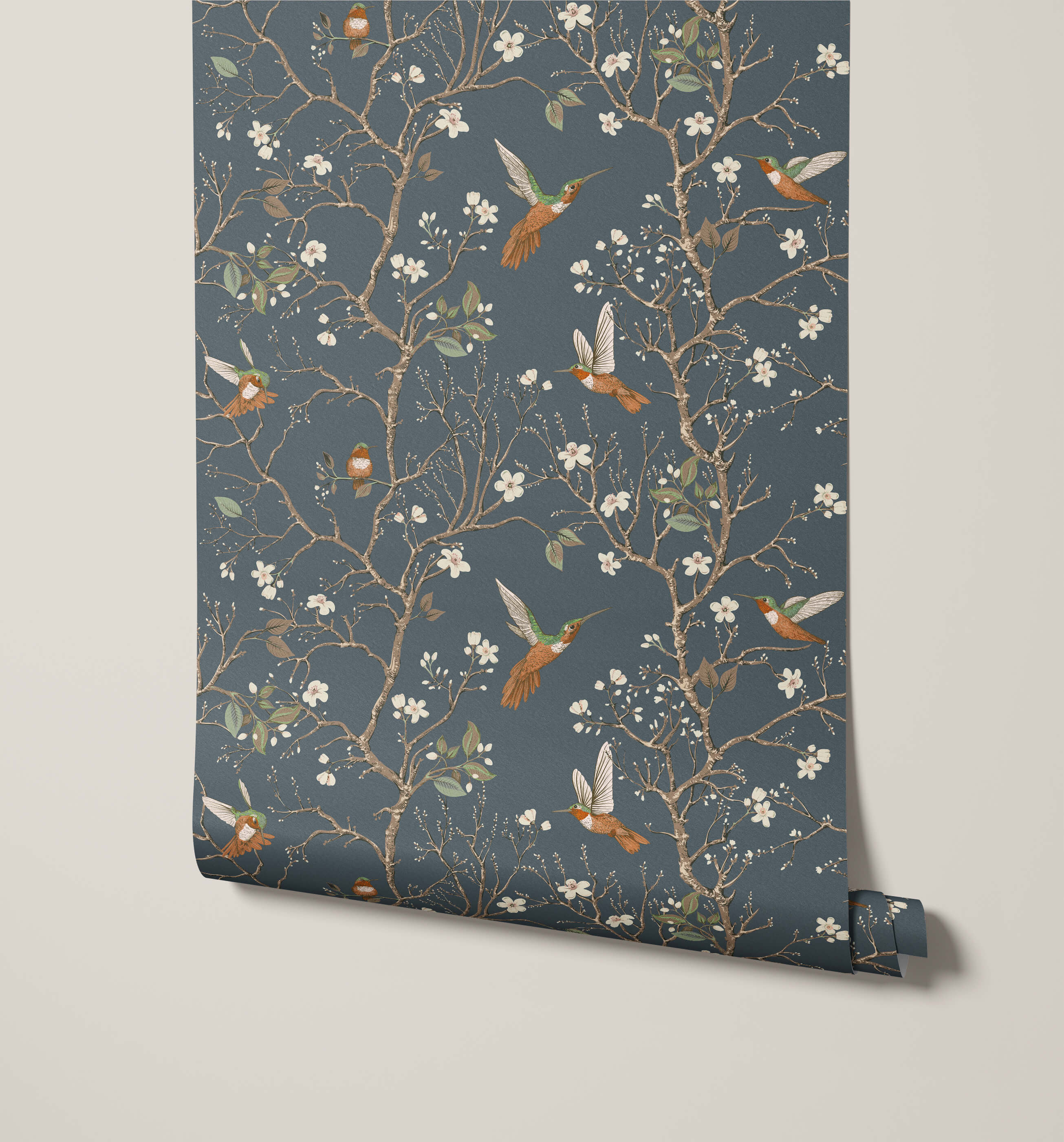 Bronte Hummingbird and Tree Branch Wallpaper