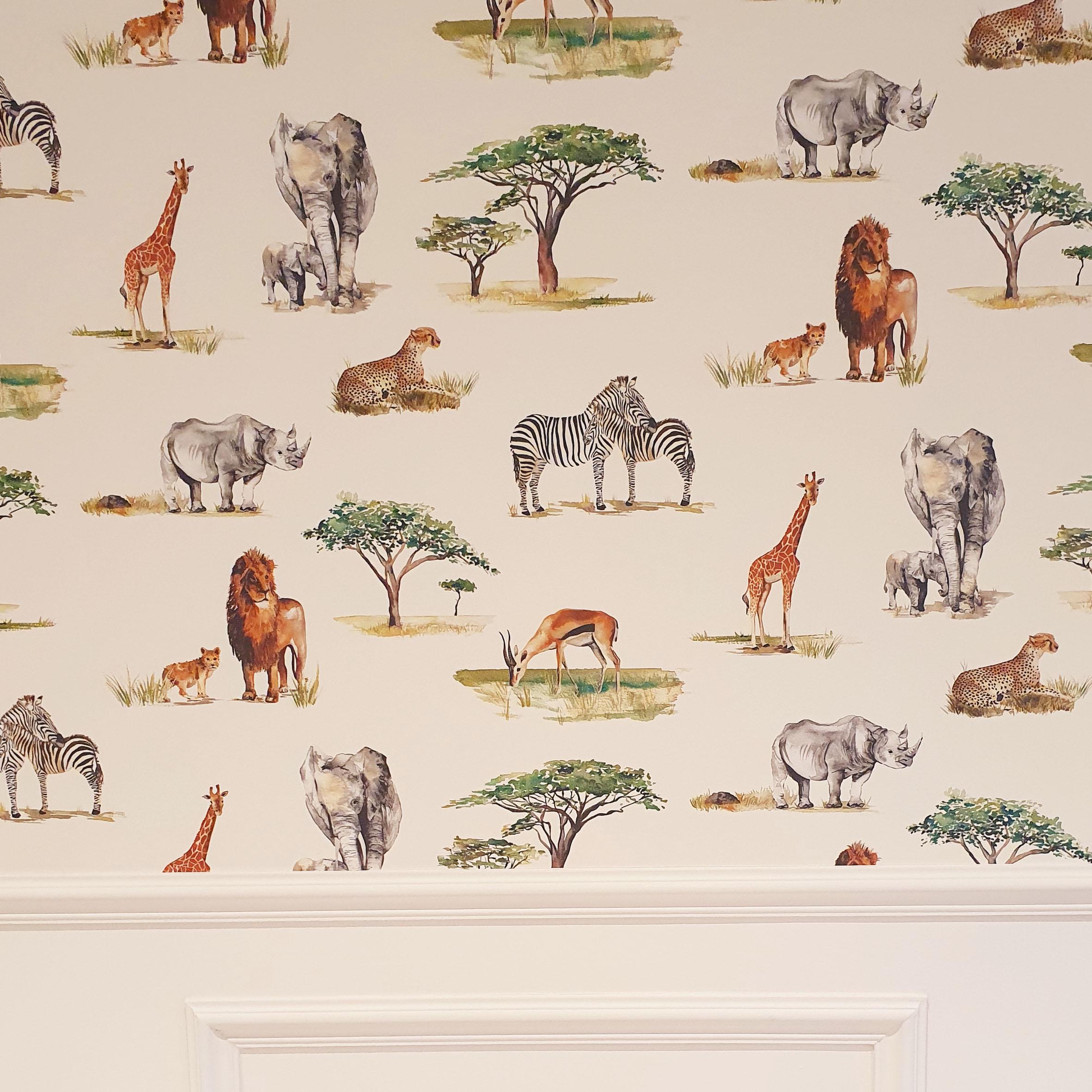 Safari Animals Children's Wallpaper