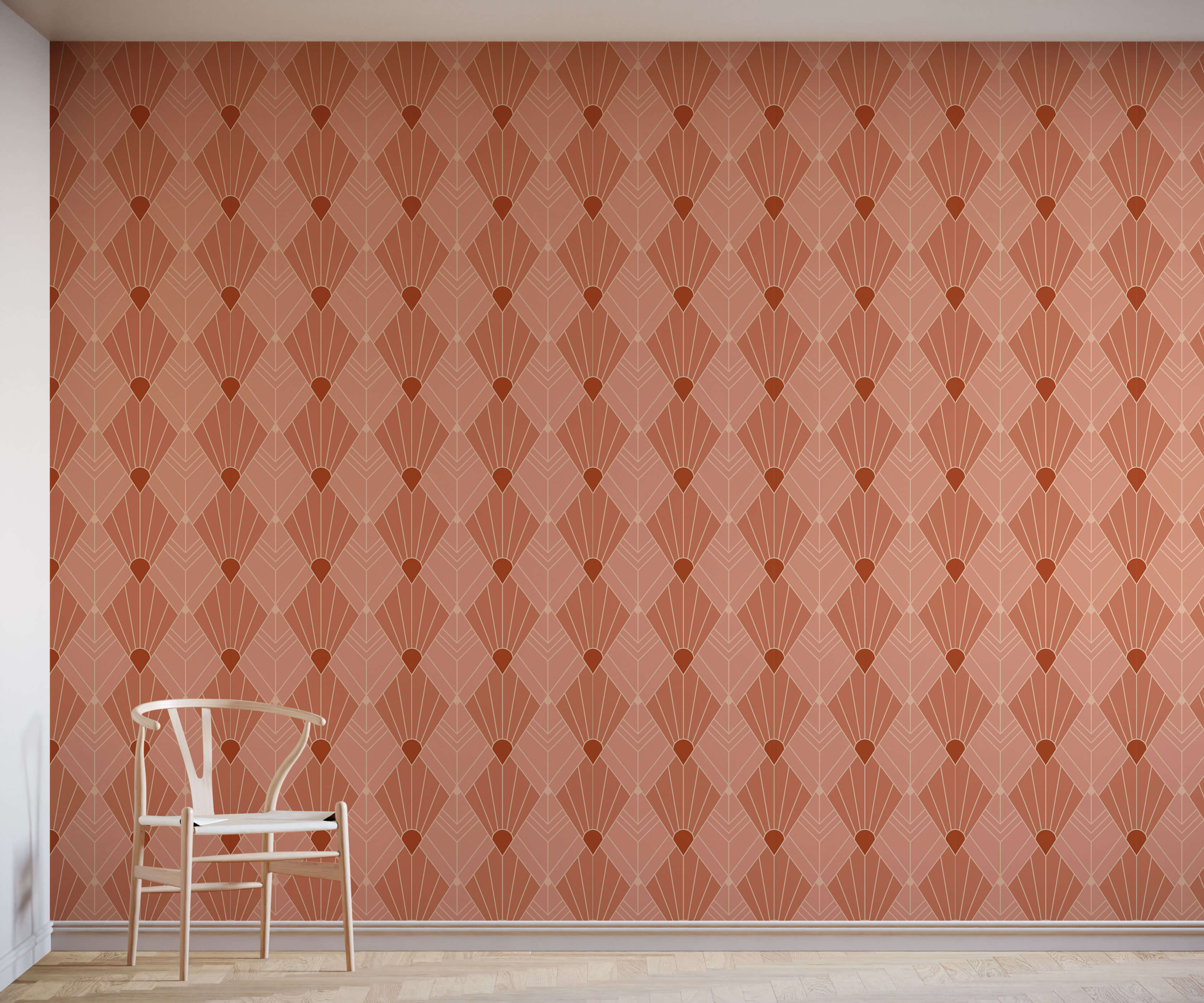 Cameron Art Deco Diamond Pattern Wallpaper