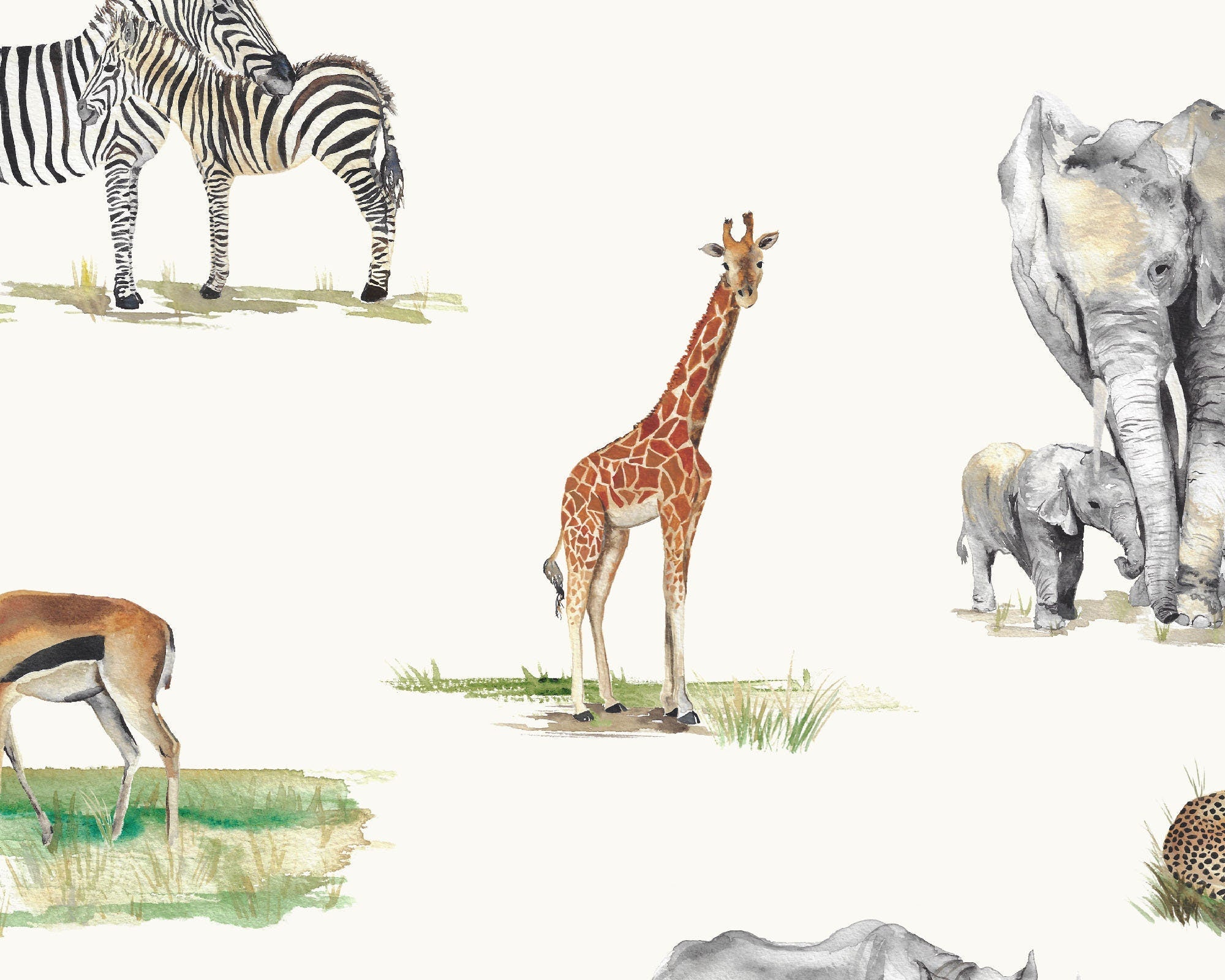 Safari Animals Children's Wallpaper