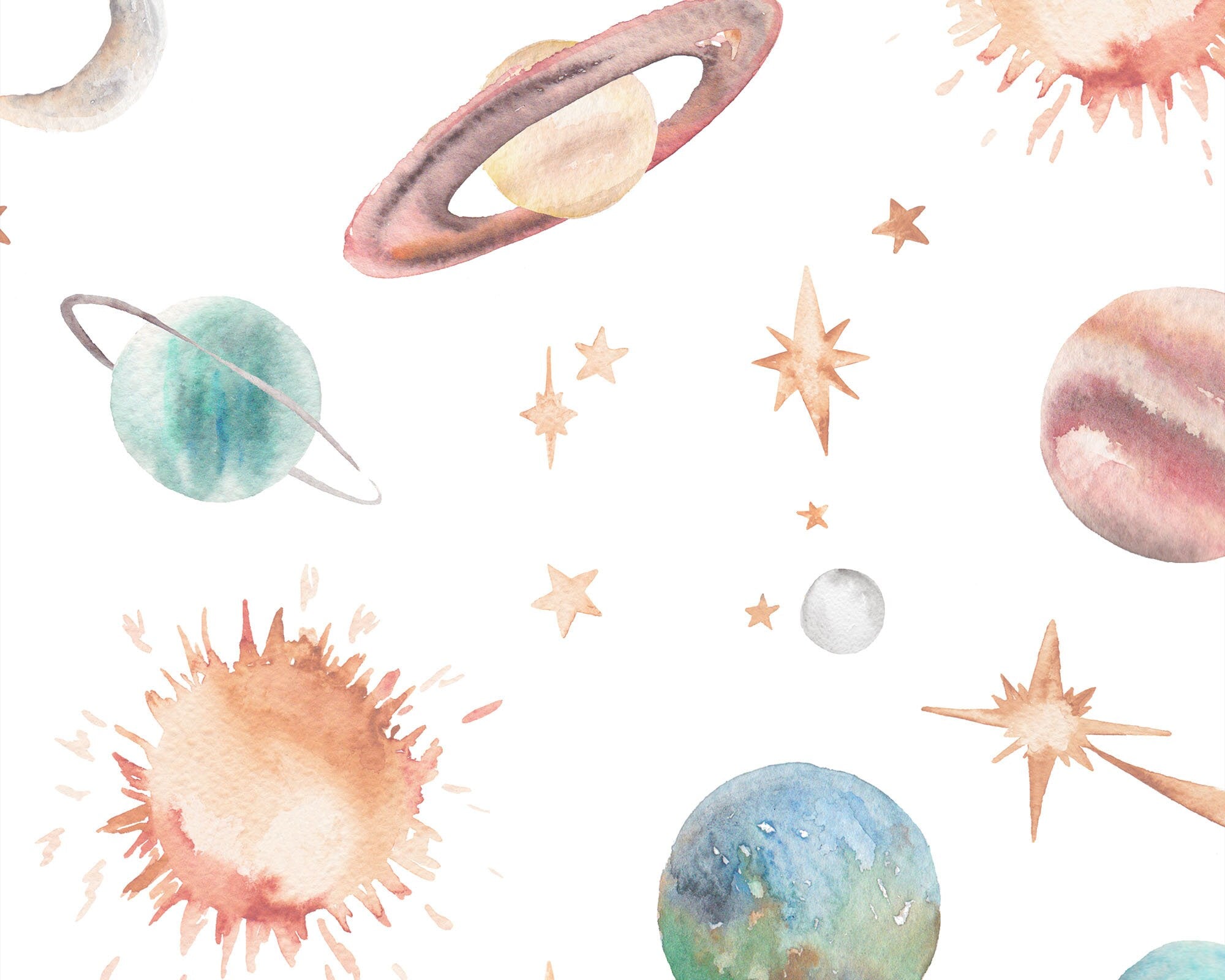 Outer Space Children's Wallpaper