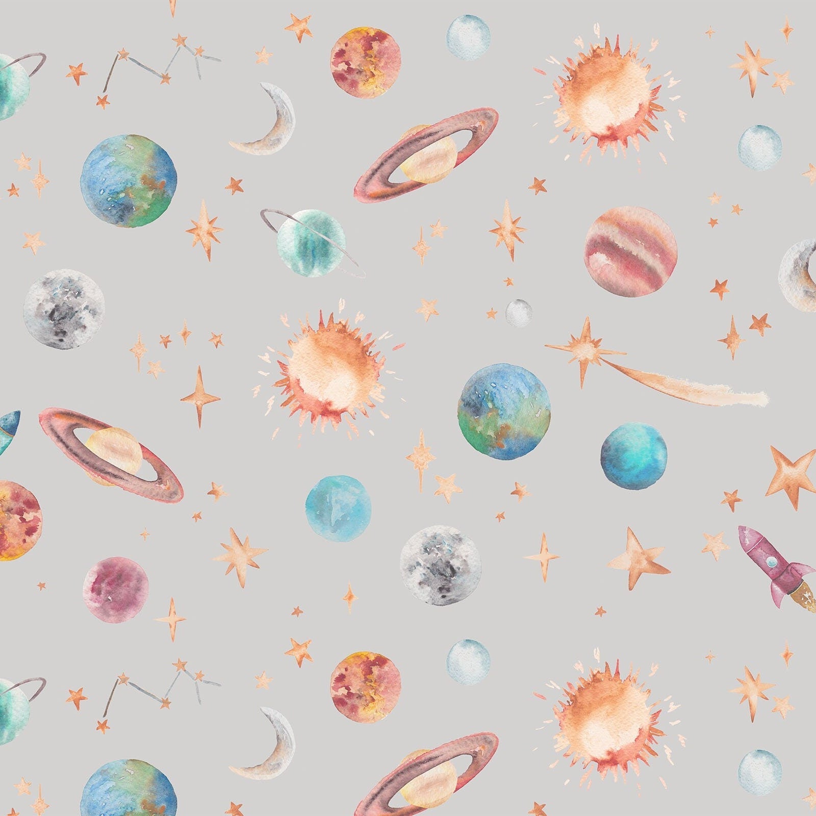 Outer Space Children's Wallpaper