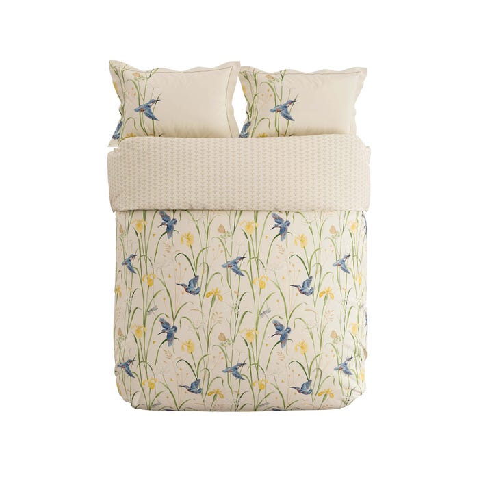 Kingfisher Iris Duvet Set National Trust Azure Linen