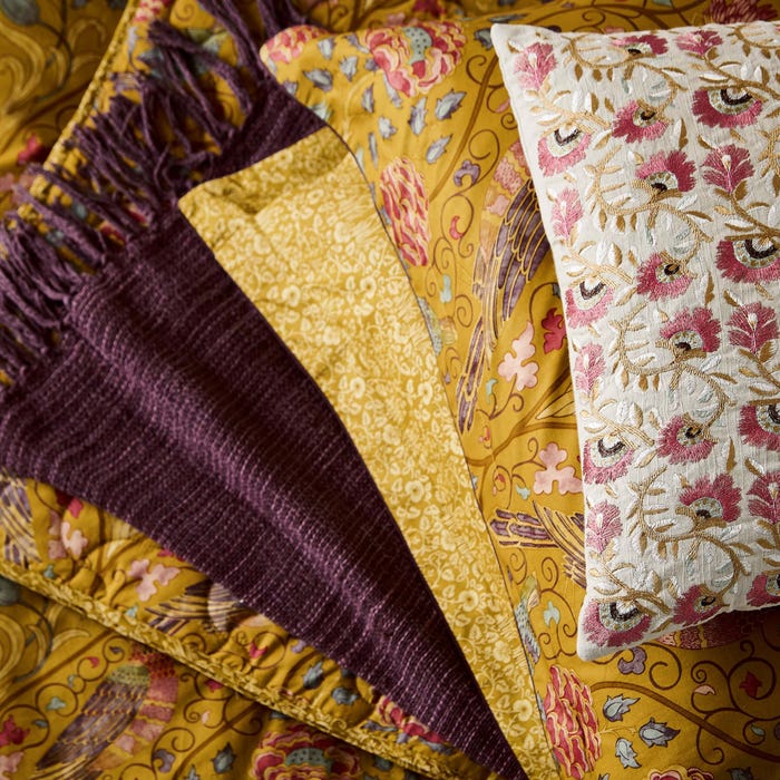 William Morris Seasons By May Woven Throw Aubergine