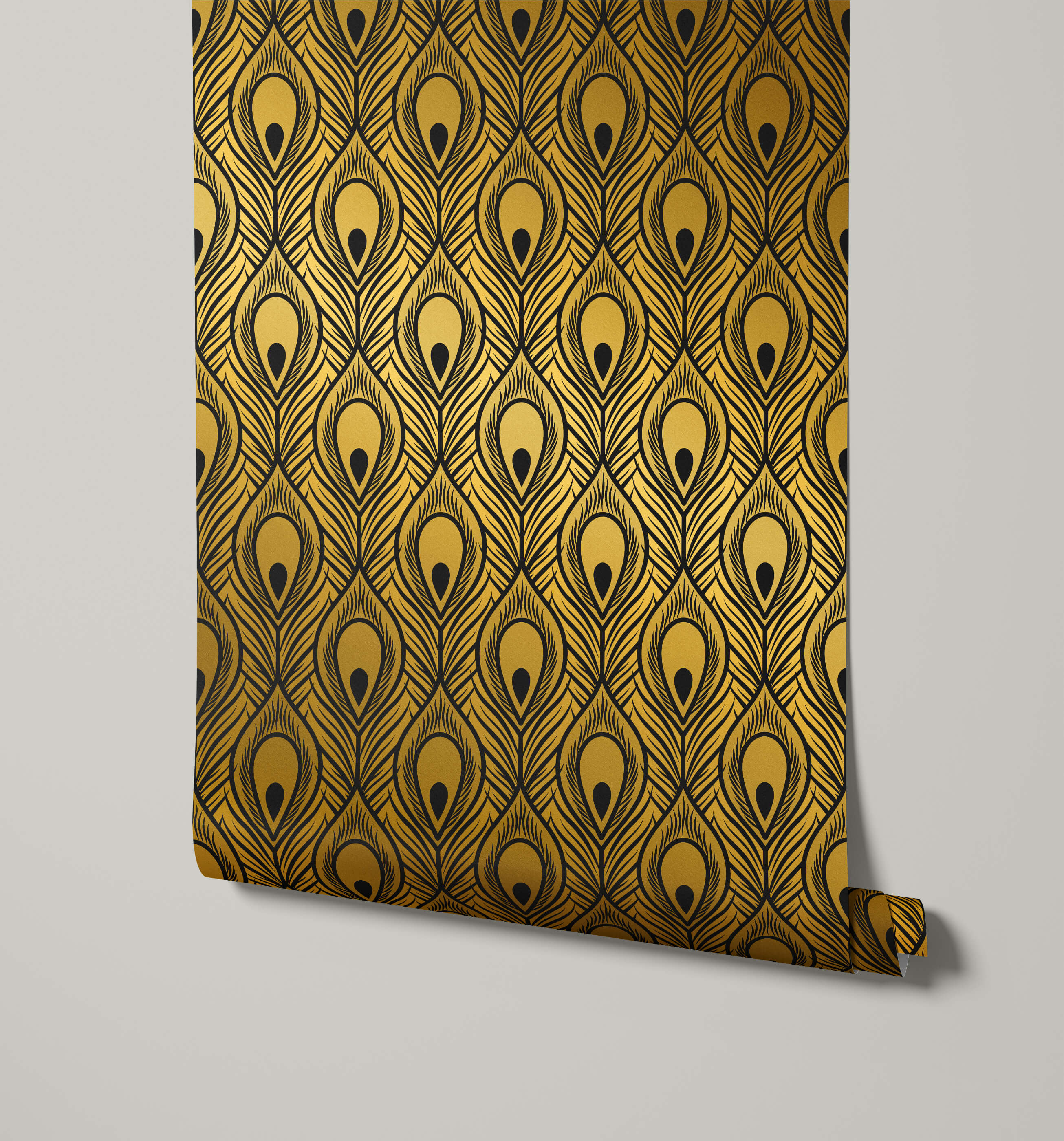 Maiden Peacock Feather Wallpaper